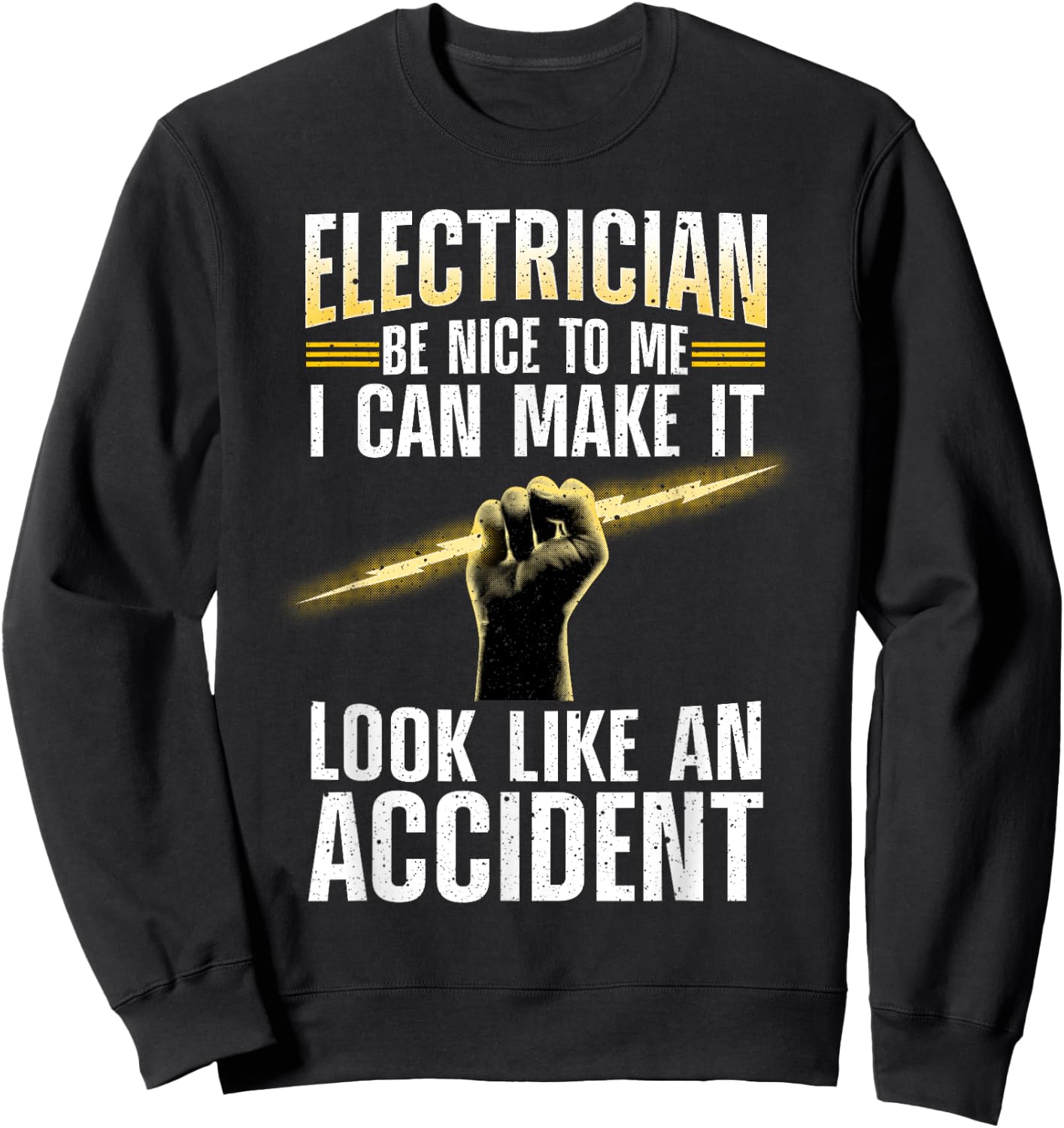 Funny Electrician Art Women Professional Electrician Sweatshirt - Sweatshirt | Black