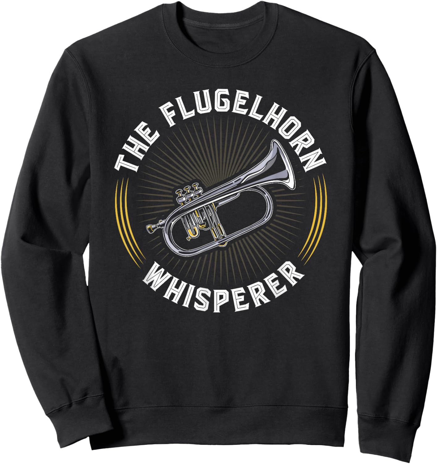 Flugelhorn Whisperer, Funny Flugelhorn Player Sweatshirt - Sweatshirt | Black