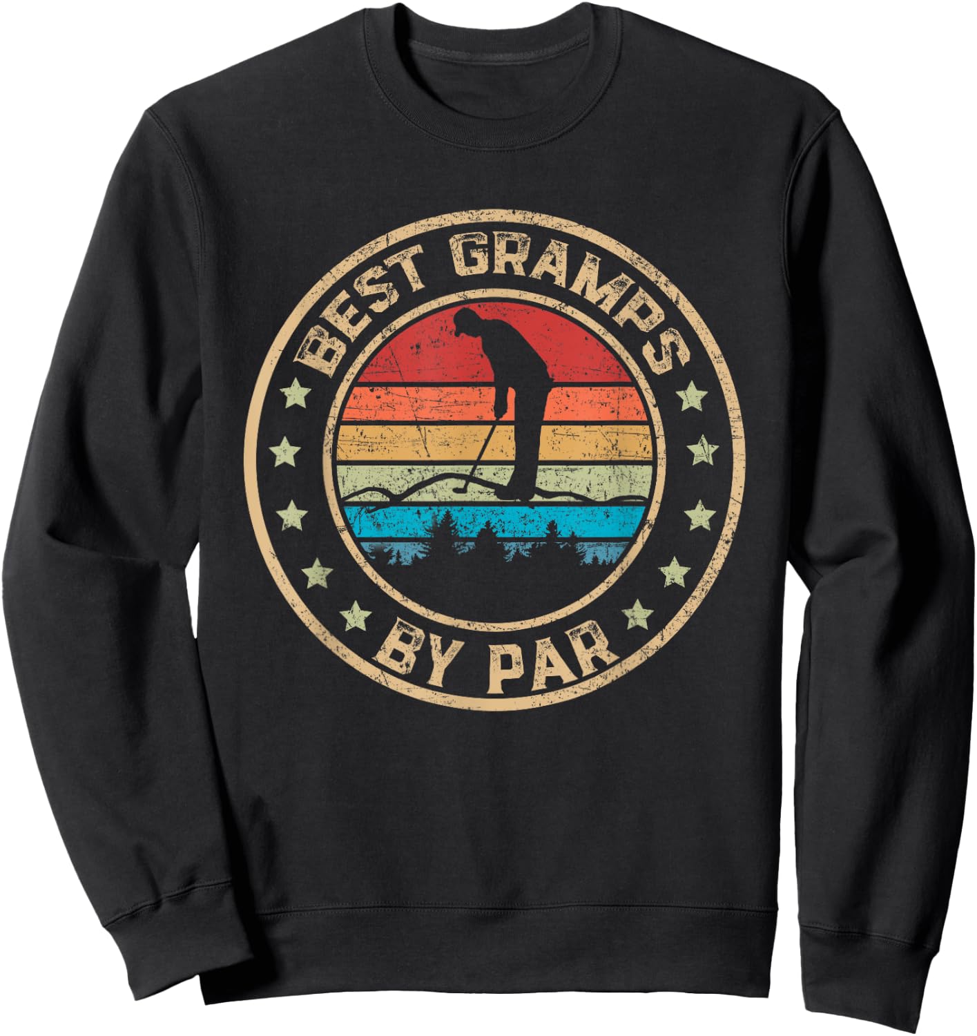 Best Gramps by Par Golf Lover Funny Fathers Day Sweatshirt - Sweatshirt | Black