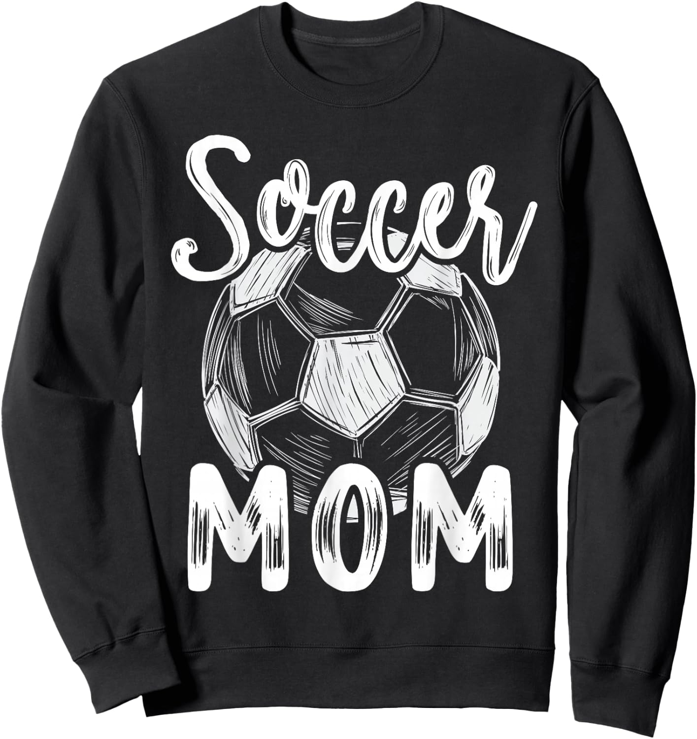Soccer Mom Family Matching Team Player Soccer Ball Sweatshirt - Sweatshirt | Black
