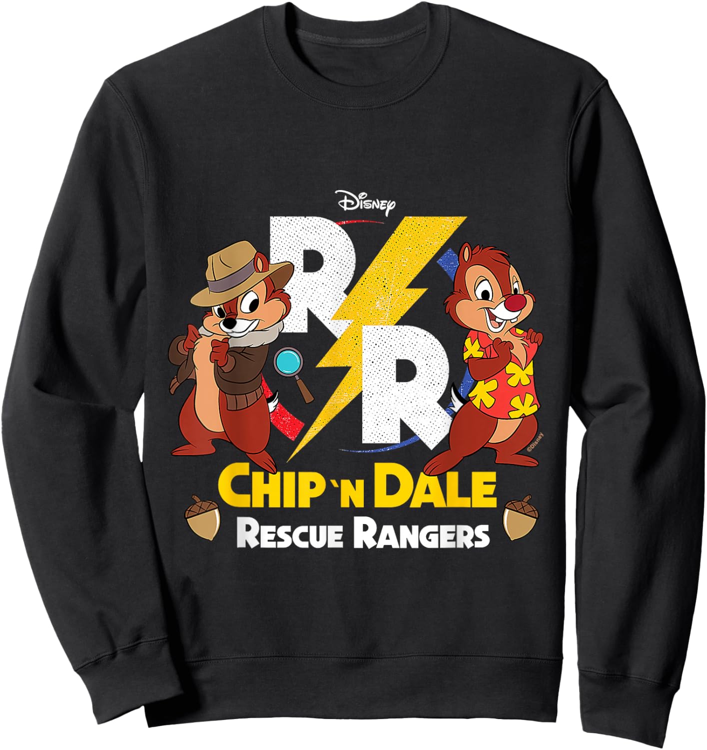 Chip 'N Dale Rescue Rangers - Rescue Rangers Design Sweatshirt - Sweatshirt | Black