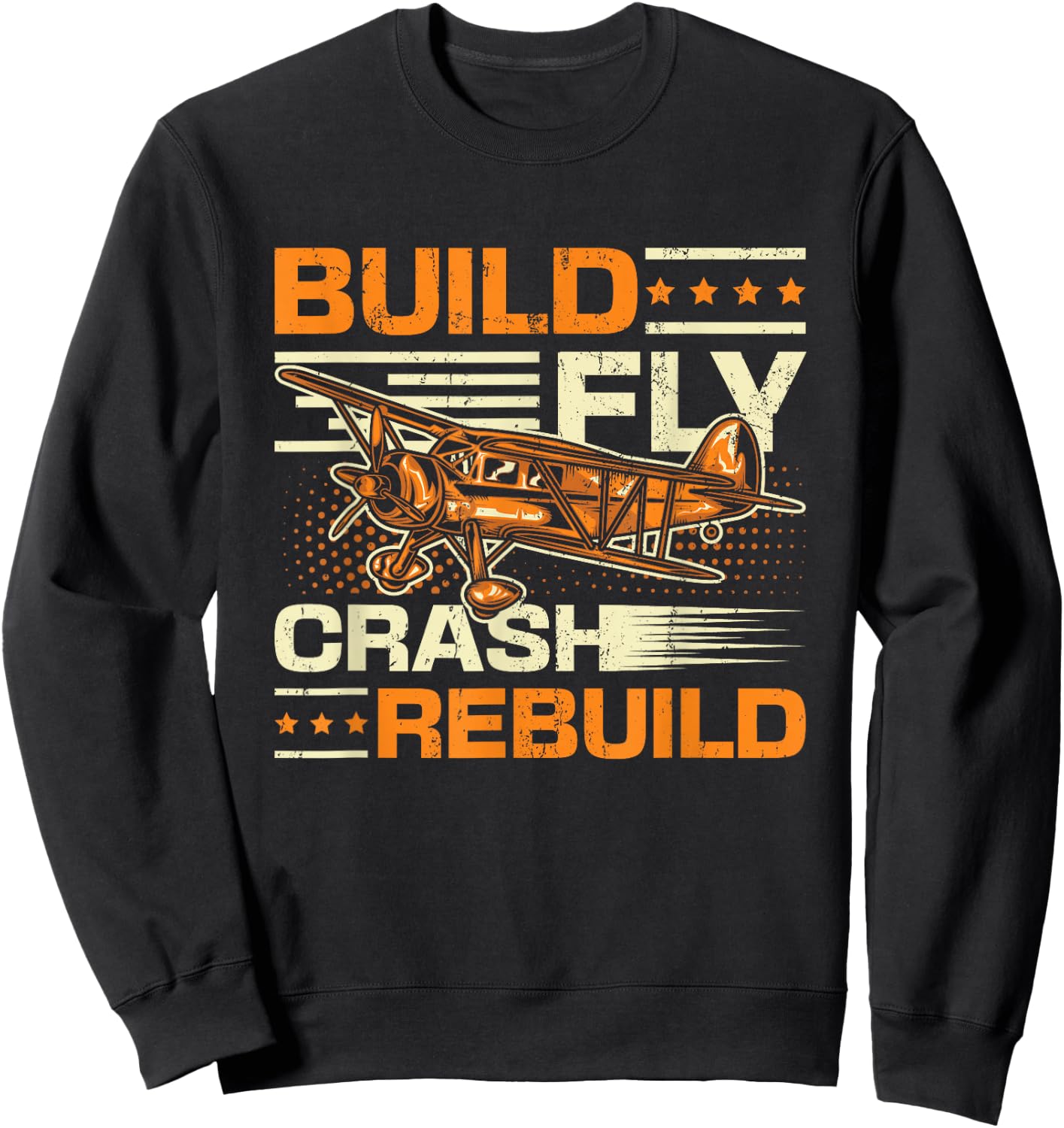 RC Pilot Model Airplane Pilot Model Flight Rc Airplane Sweatshirt - Sweatshirt | Black