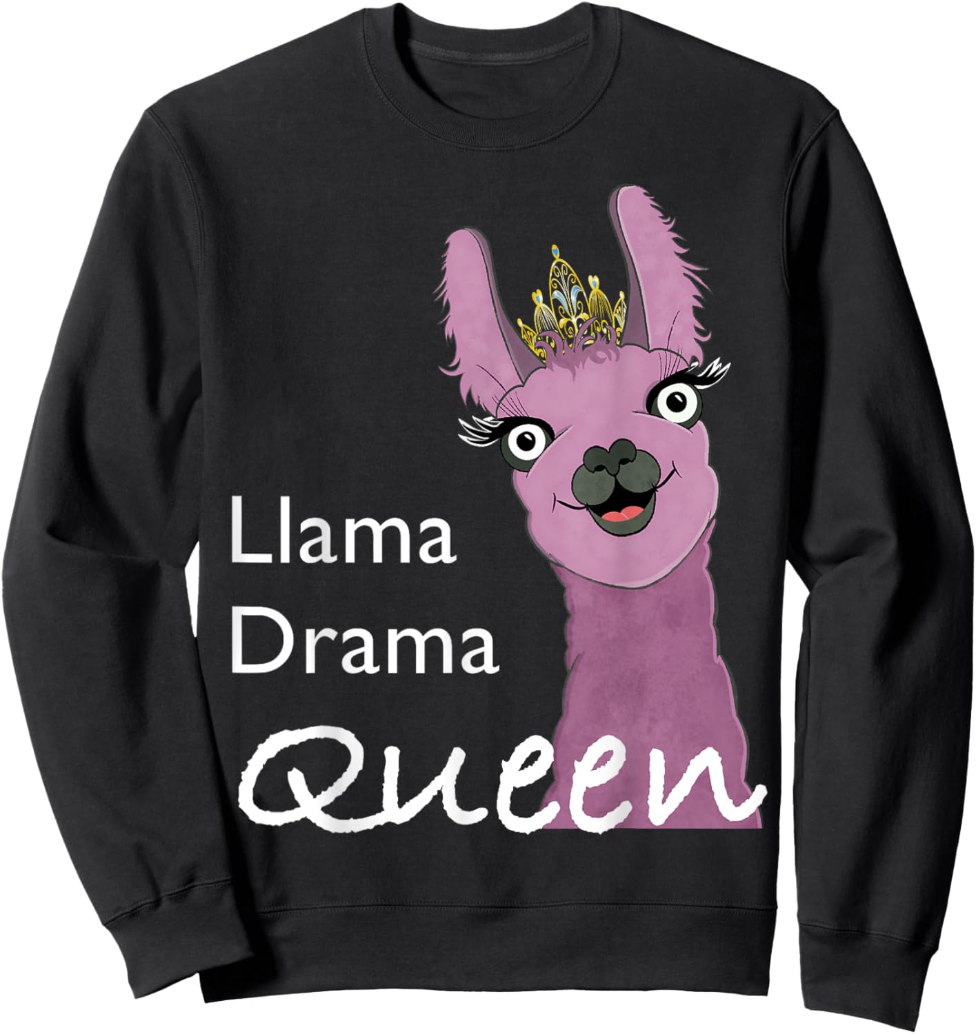Llama drama queen Sweatshirt - Sweatshirt | Black