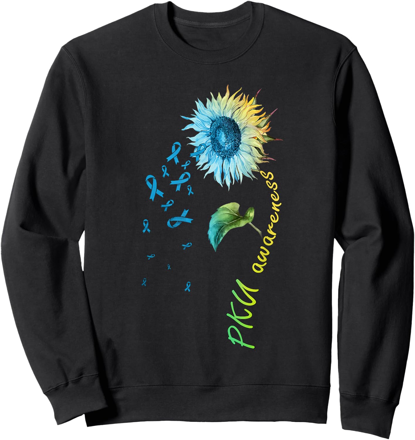 PKU Awareness Sunflower Sweatshirt - Sweatshirt | Black