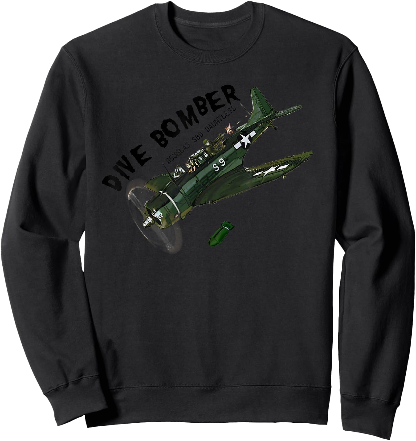 Dive Bomber Douglas SBD Dauntless Sweatshirt - Sweatshirt | Black