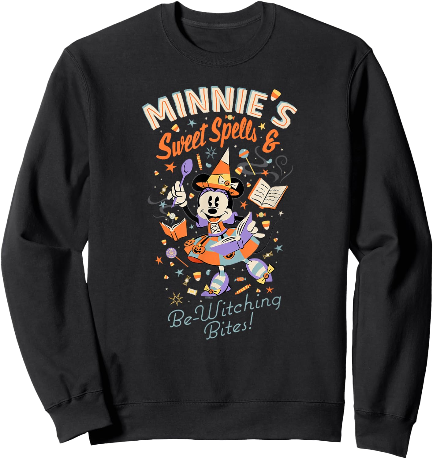 Disney Minnie’s Sweet Spells & Be-Witching Bites Halloween Sweatshirt - Sweatshirt | Black