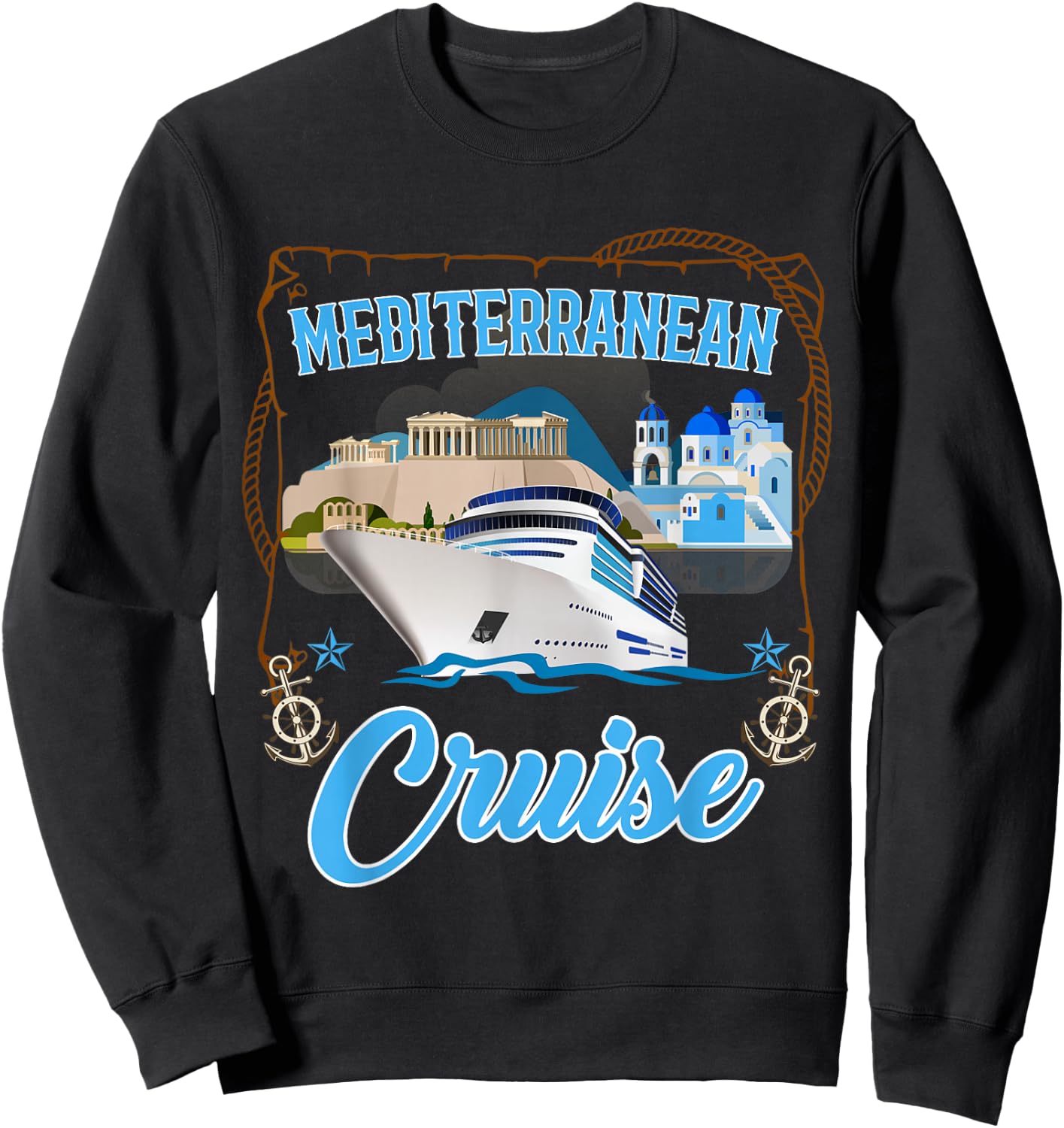 Mediterranean Cruise , Women, Boys and Girls Sweatshirt - Sweatshirt | Black