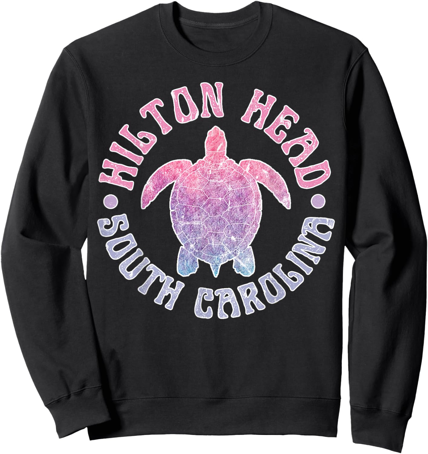 Hilton Head Island South Carolina Sea Turtle Beach Ocean Sweatshirt - Sweatshirt | Black