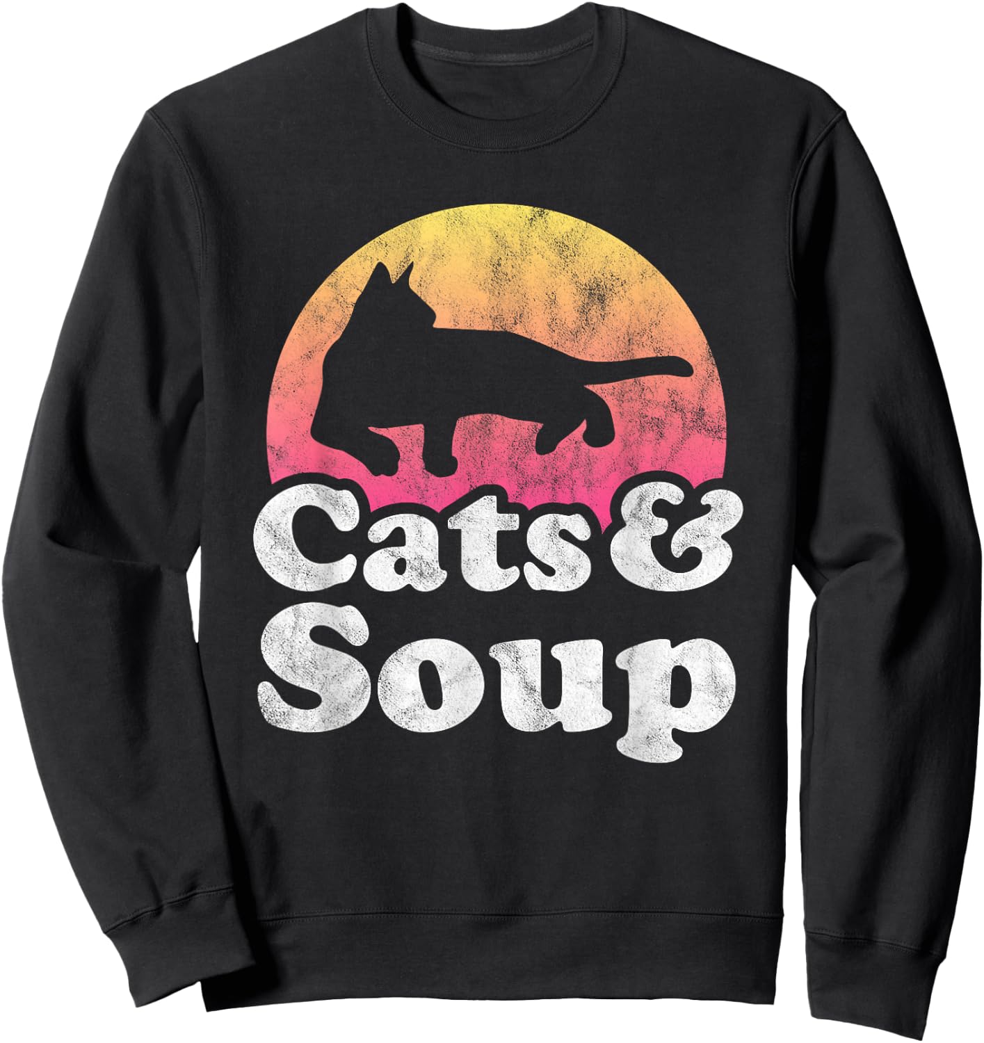 Cats and Soup Men's or Women's Cat and Soup Sweatshirt - Sweatshirt | Black