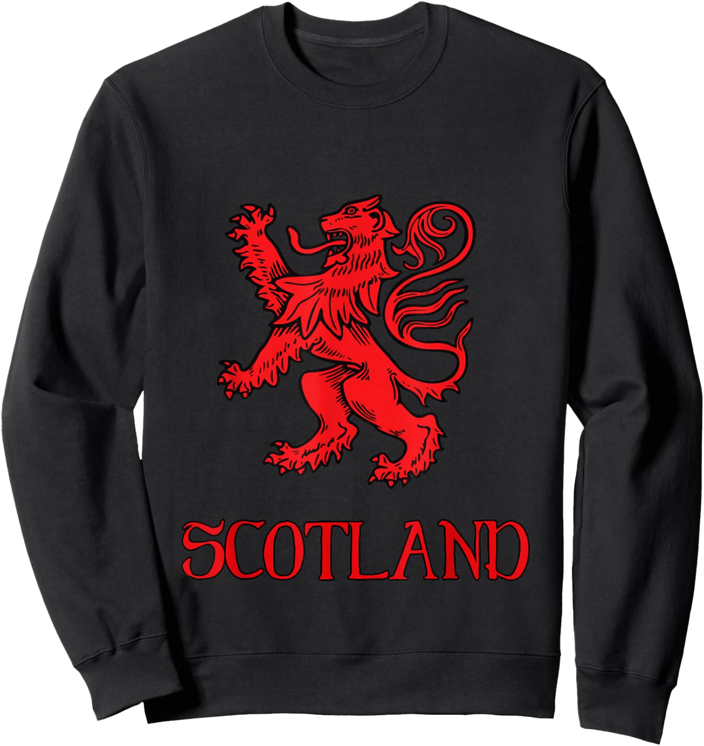 Lion Rampant Scotland Scottish Scots Flag Gift Sweatshirt - Sweatshirt | Black