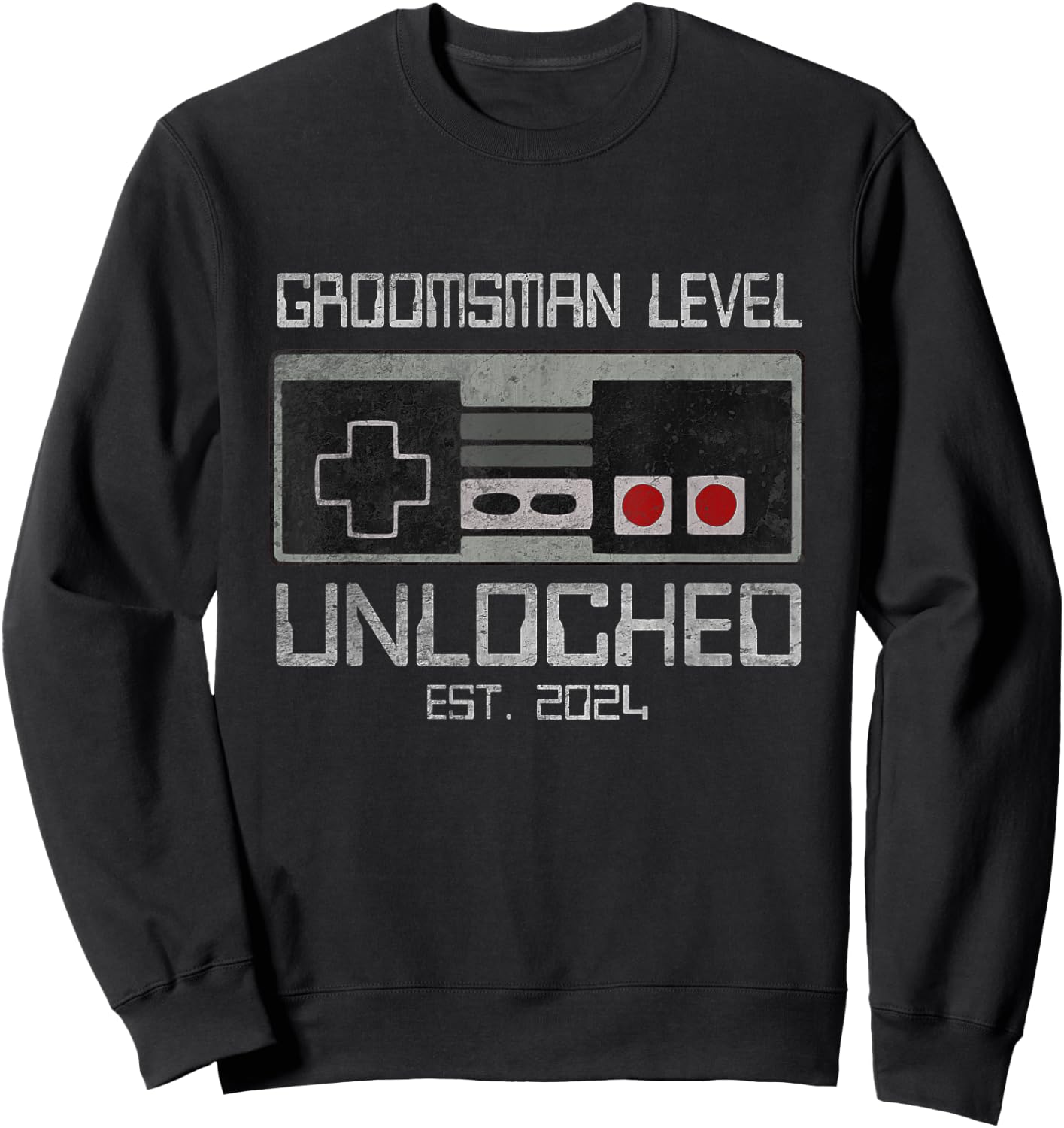 Groomsmen Matching Bachelor Party For Gamer Husband Wedding Sweatshirt - Sweatshirt | Black