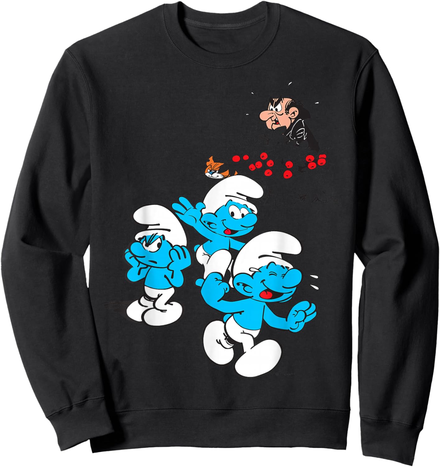 The Smurfs Group Smurfs Gargamel Enchanted Blue Friends Fans Sweatshirt - Sweatshirt | Black