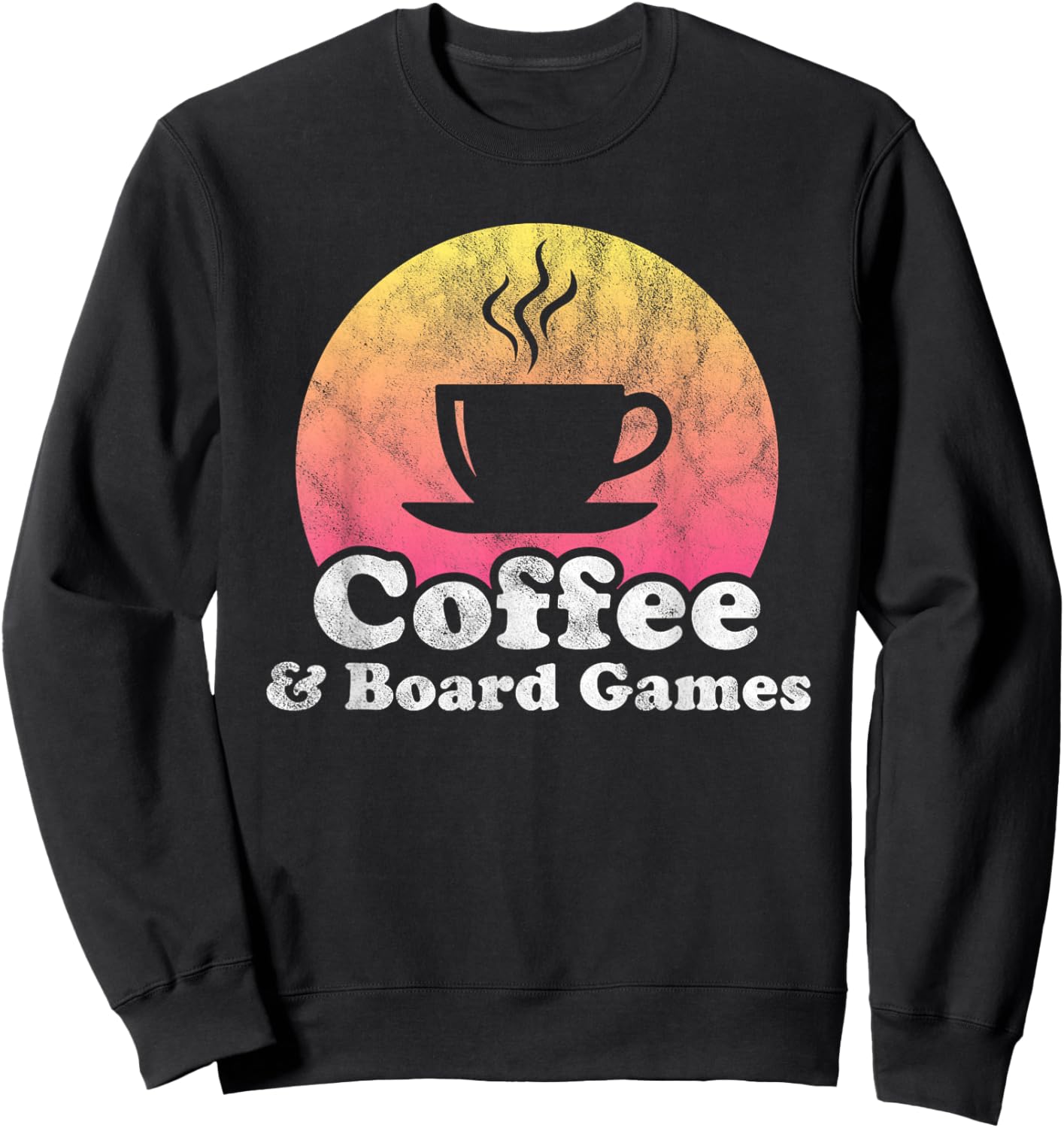 Coffee and Board Games Sweatshirt - Sweatshirt | Black