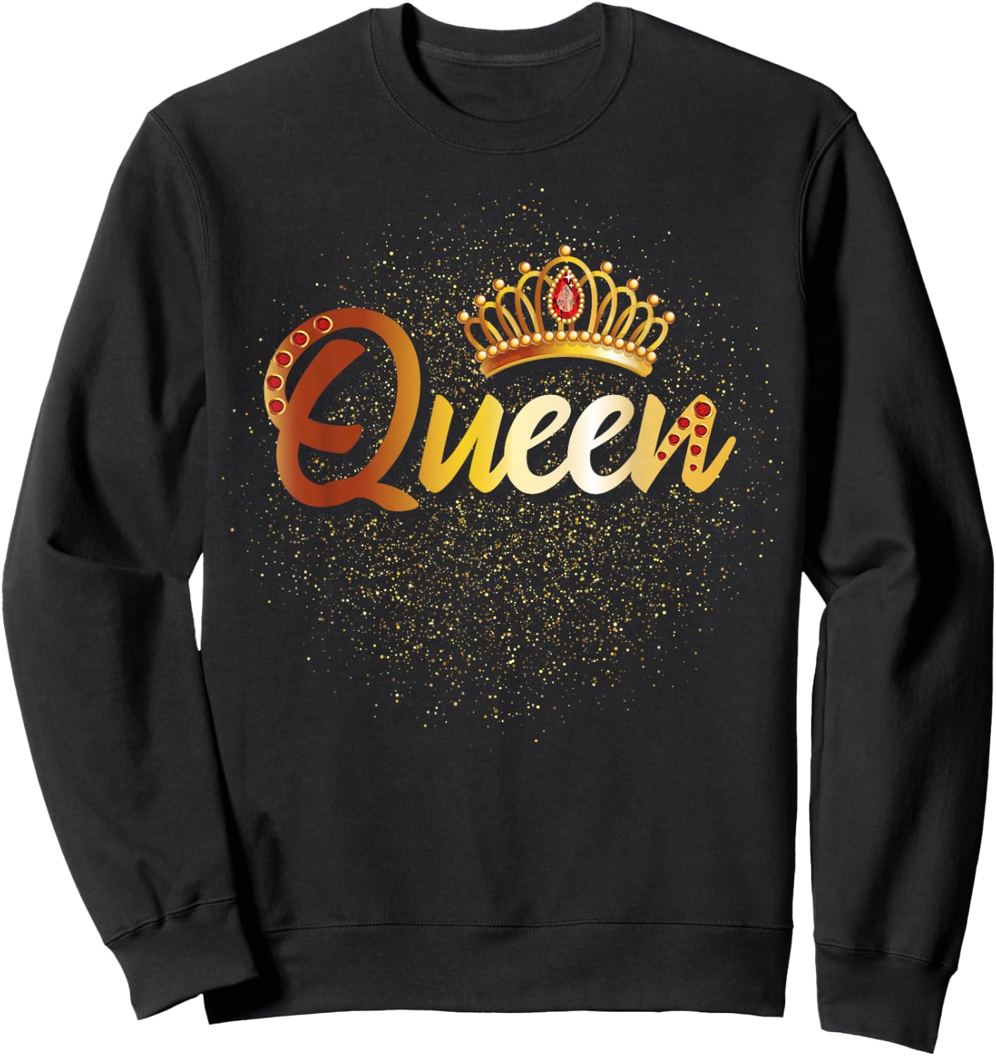 Queen Shirt Women Him & Her Matching Couples Sweatshirt - Sweatshirt | Black