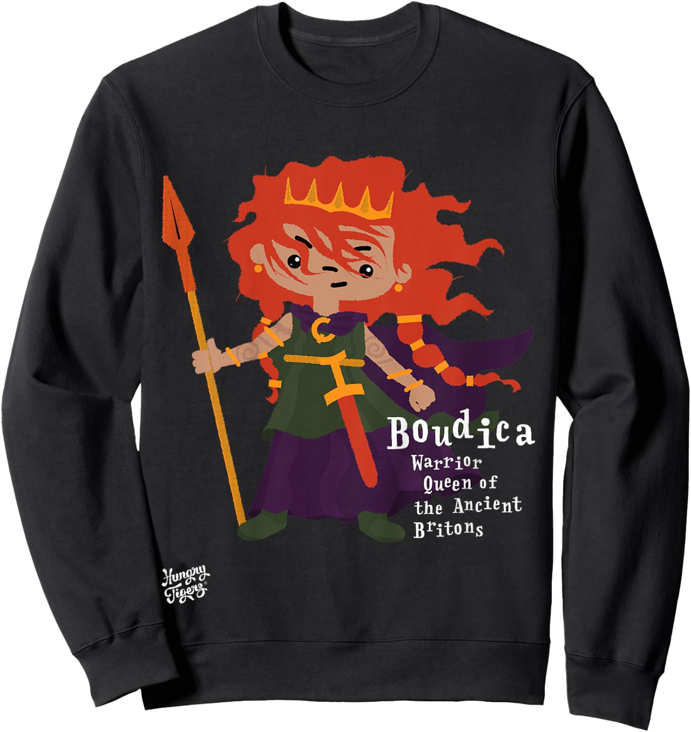 Queen Boudica Children Sweatshirt - Sweatshirt | Black