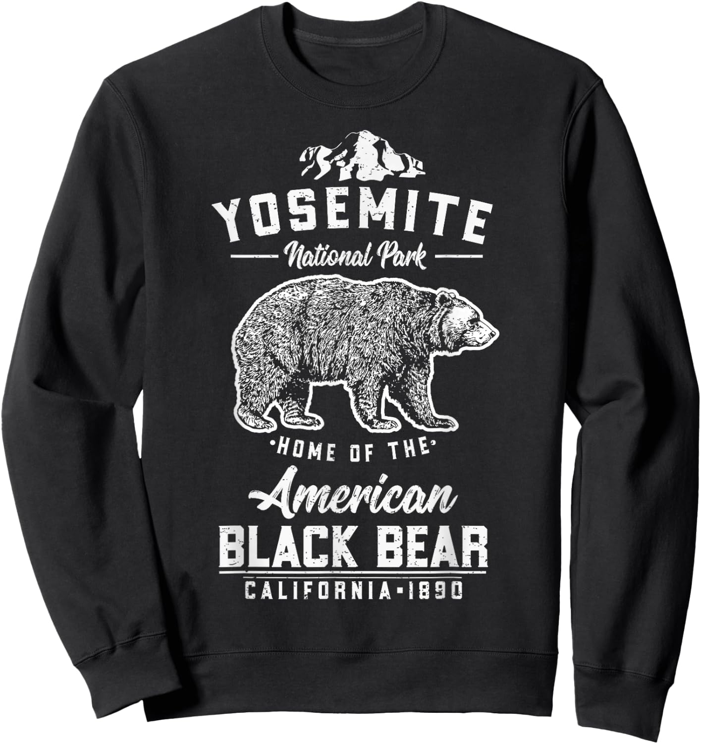 Yosemite California National Park American Black Bear Sweatshirt - Sweatshirt | Black