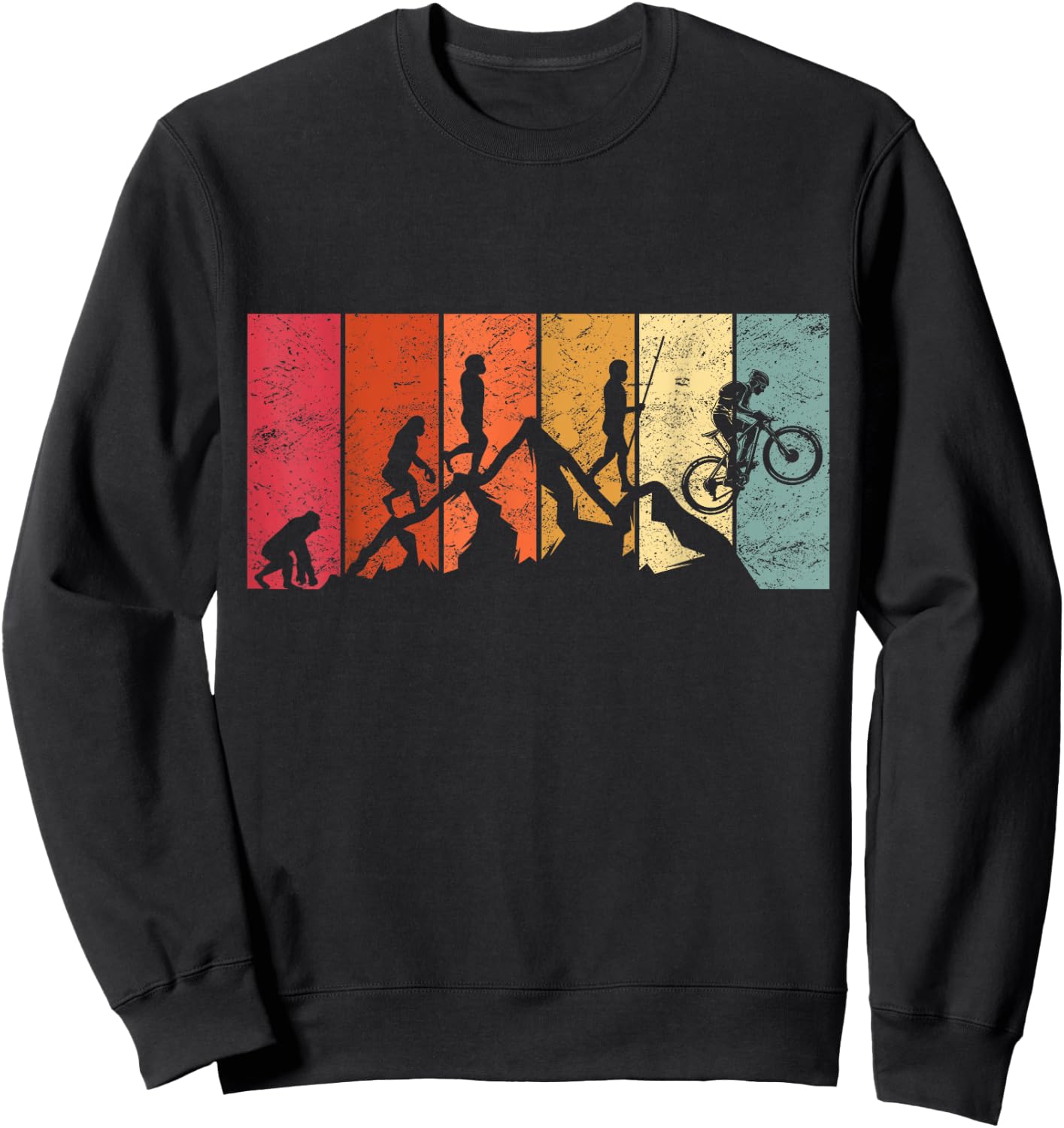 Evolution MTB Mountain Bike Gift BMX Accessories Sweatshirt - Sweatshirt | Black