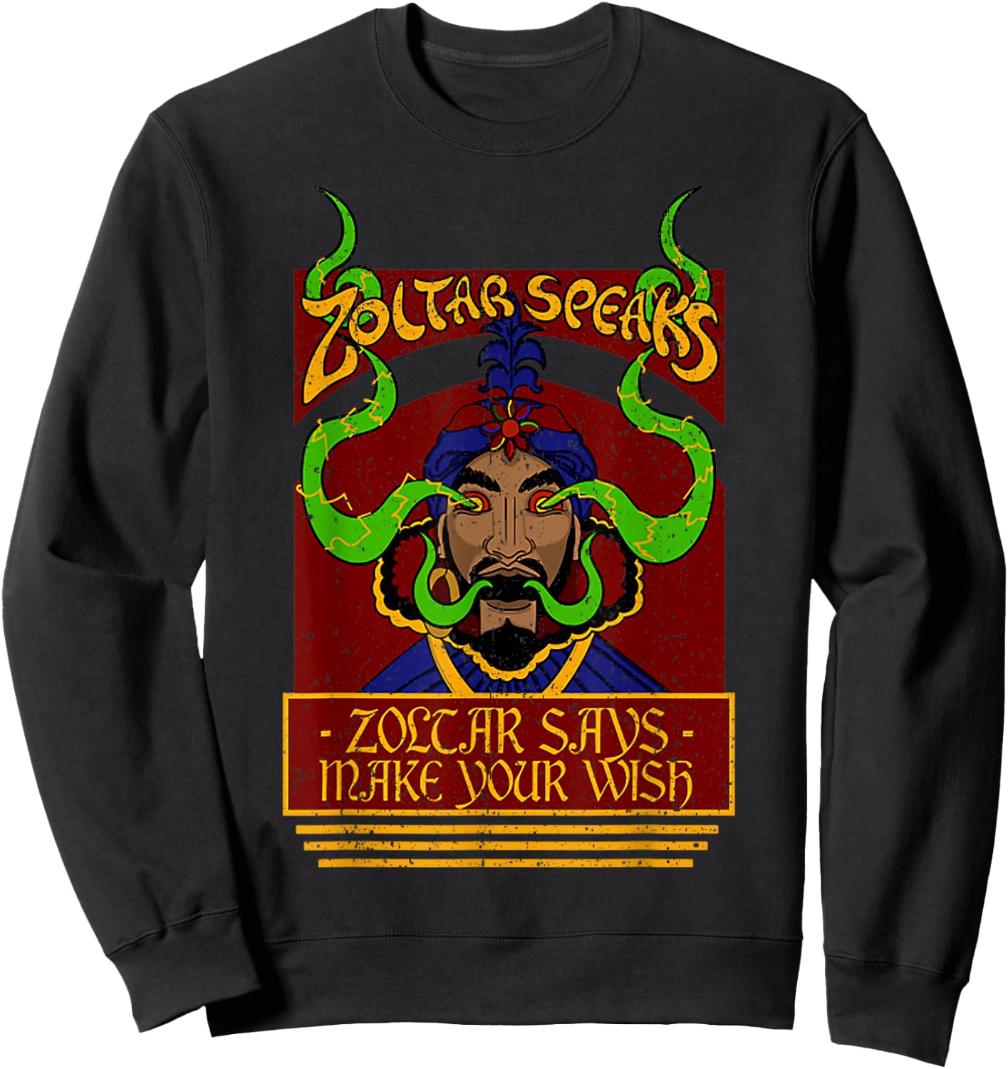 Vintage Zoltar Speaks Make Your WIsh Sweatshirt - Sweatshirt | Black