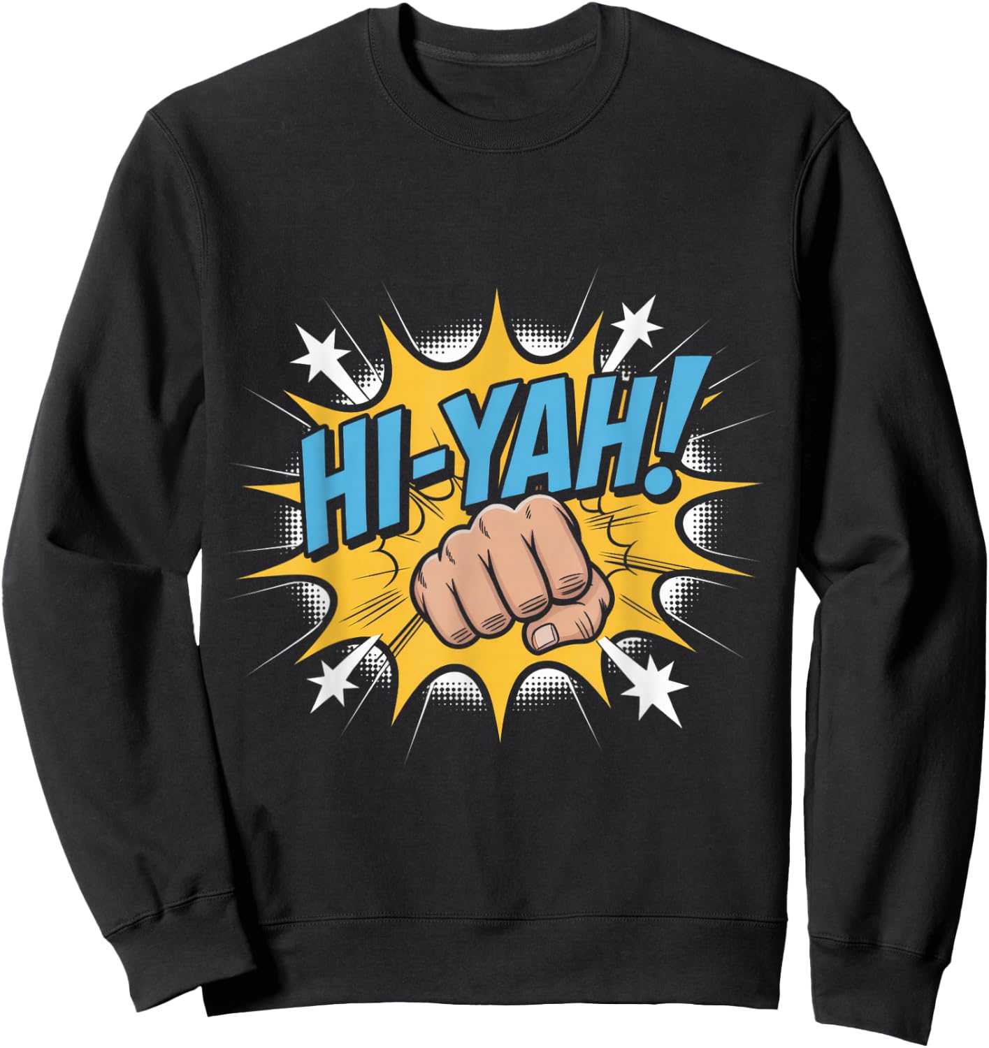 Karate Chop Hi-Yah Comic Pop Art Sweatshirt - Sweatshirt | Black