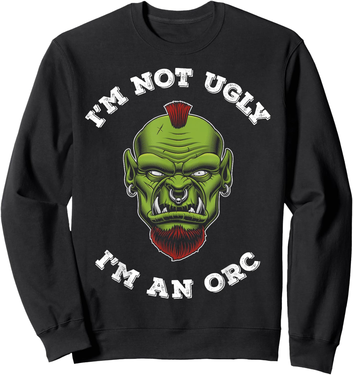 Ork Gift Ugly Orc Sweatshirt - Sweatshirt | Black