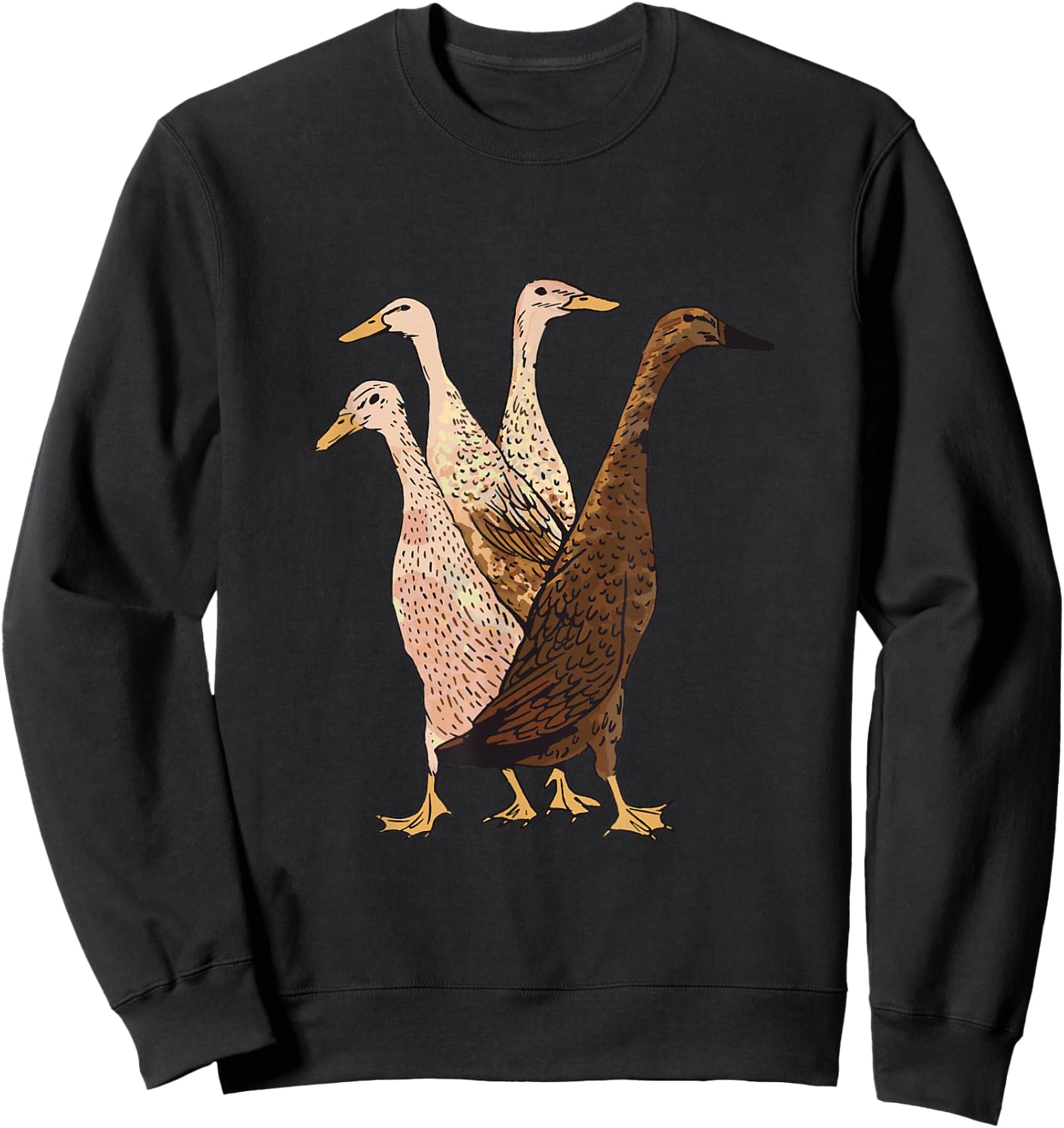Running Duck Indian Runner Duck Sweatshirt - Sweatshirt | Black