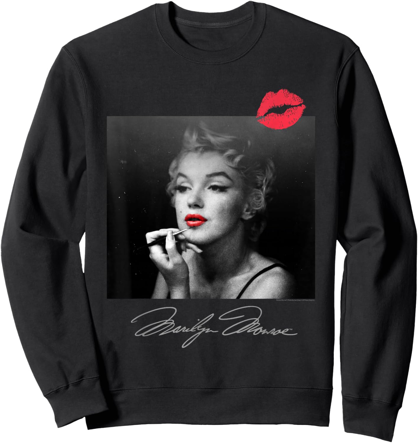 Marilyn Monroe Makeup Room Kiss Small Sweatshirt - Sweatshirt | Black