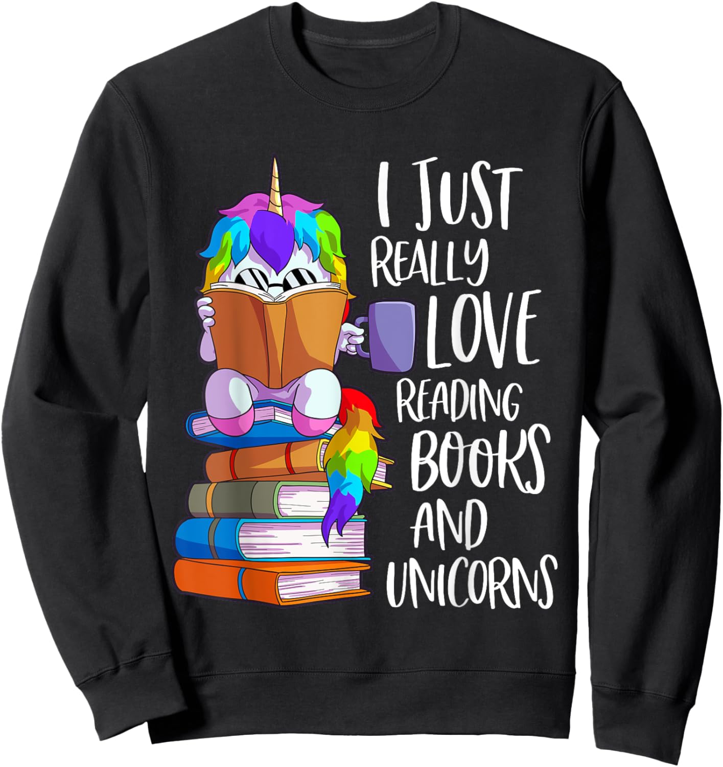 Book Lover Shirt Girls Kids Women Book Reading Gift Bookworm Sweatshirt - Sweatshirt | Black
