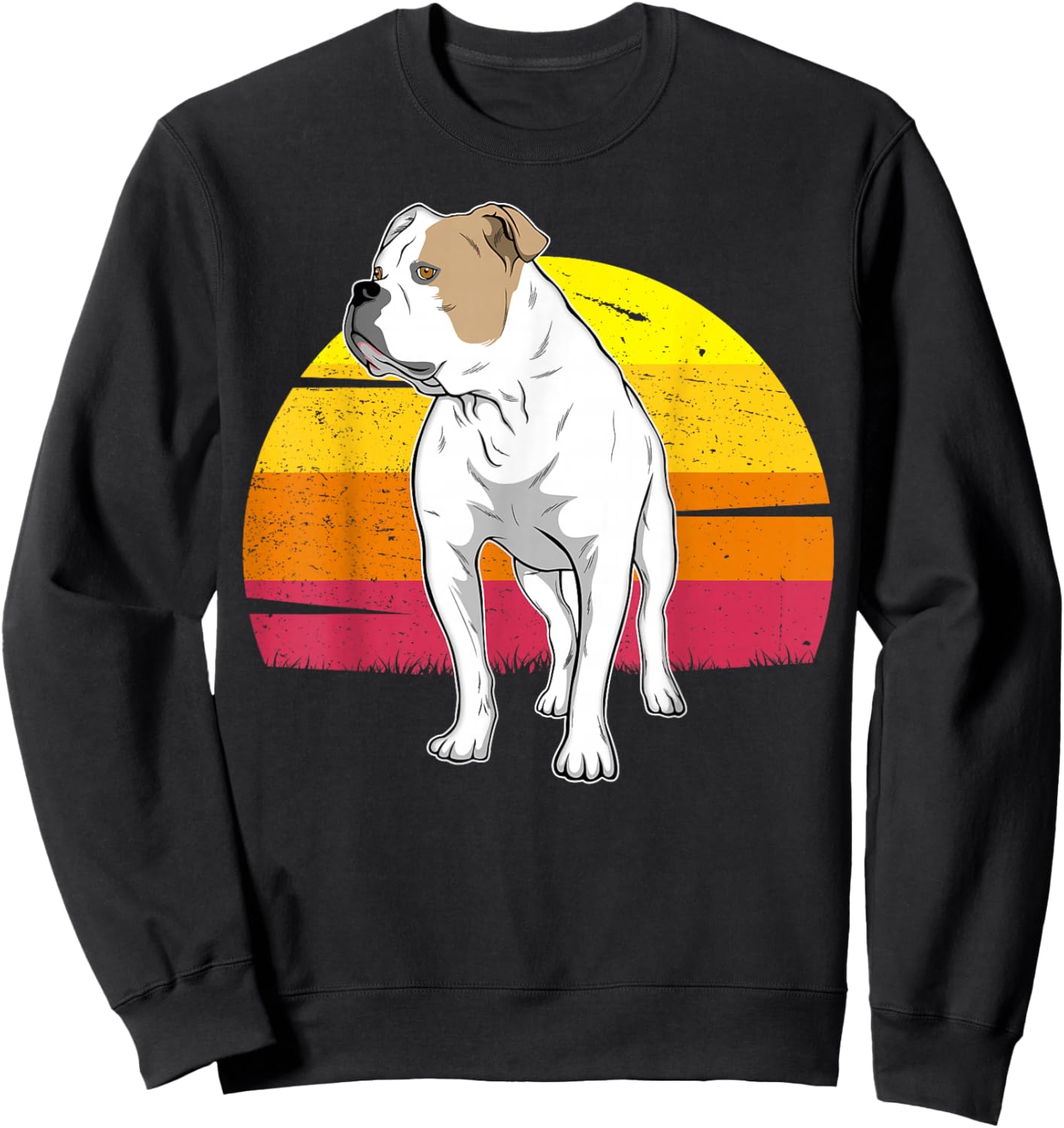 American Bulldog Old Southern White Bulldog Women Girls Kids Sweatshirt - Sweatshirt | Black