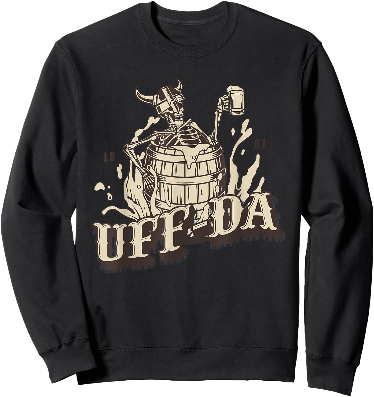 Funny Scandinavian Uff Da popular Nordic Quotes and Sayings Sweatshirt - Sweatshirt | Black