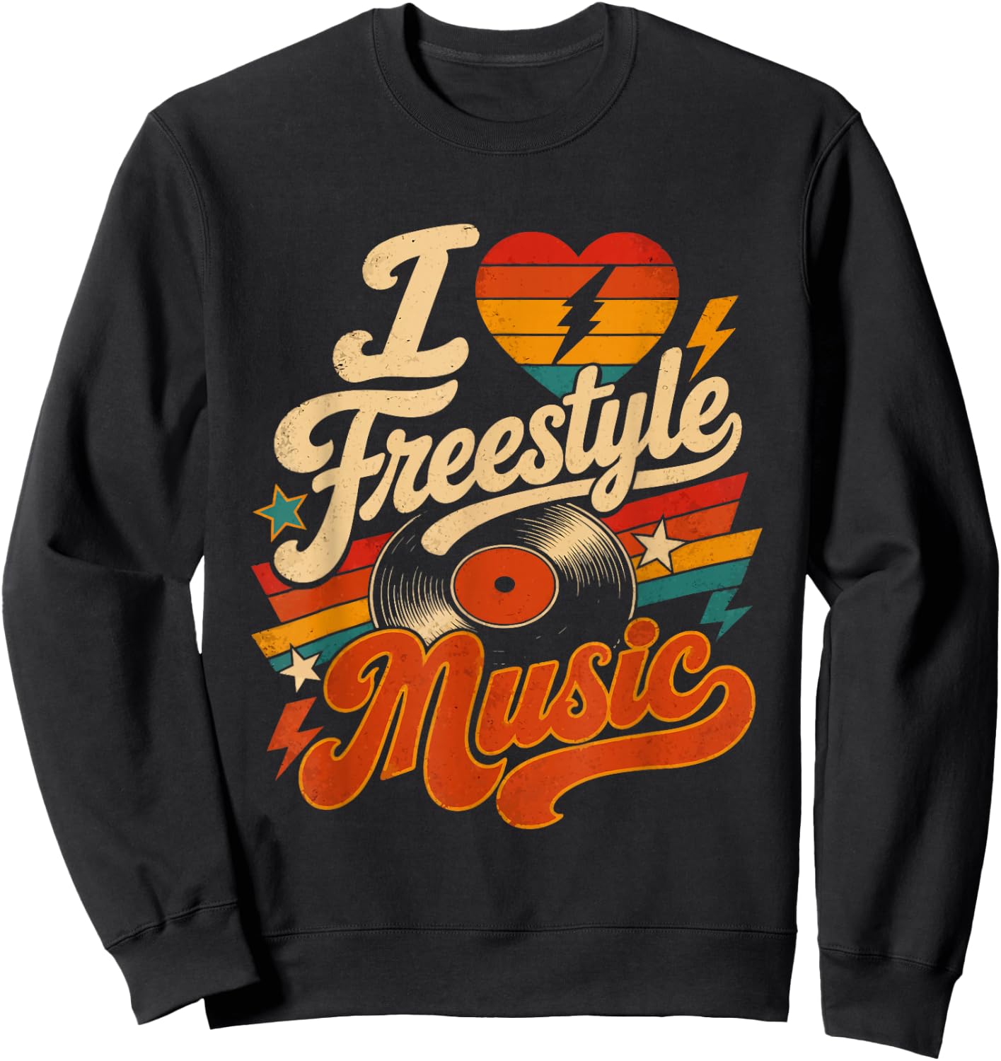 I Love Freestyle Music Sweatshirt - Sweatshirt | Black