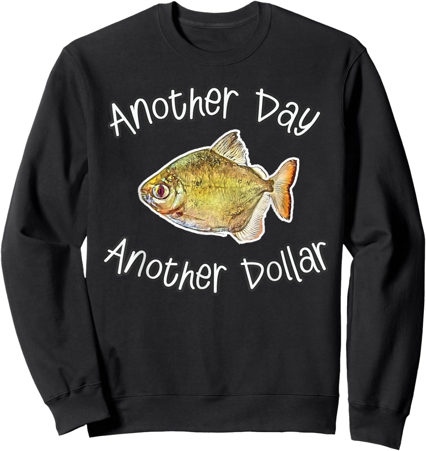 Aquarium Silver Dollar Fish Tank Keeper Sweatshirt - Sweatshirt | Black
