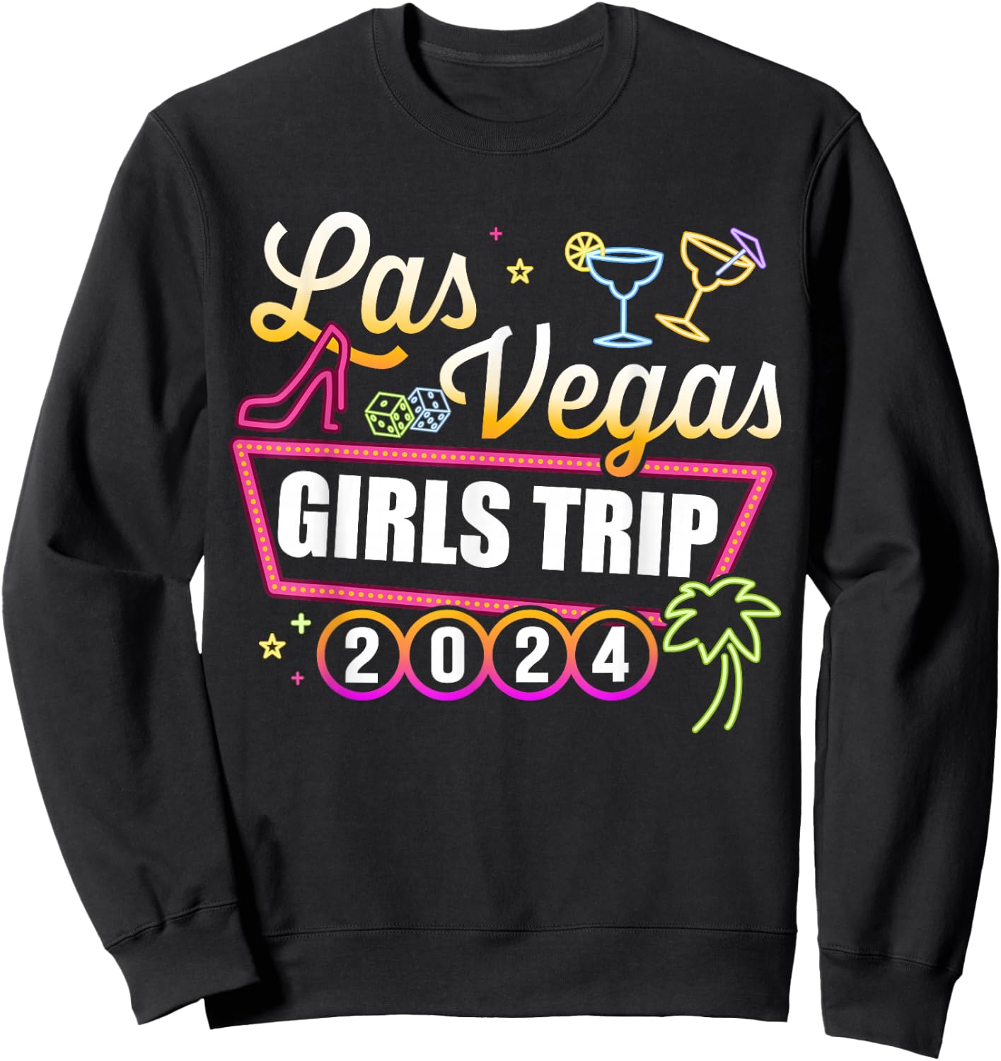 Las Vegas 2024 girls trip matching besties party squad Sweatshirt - Sweatshirt | Black