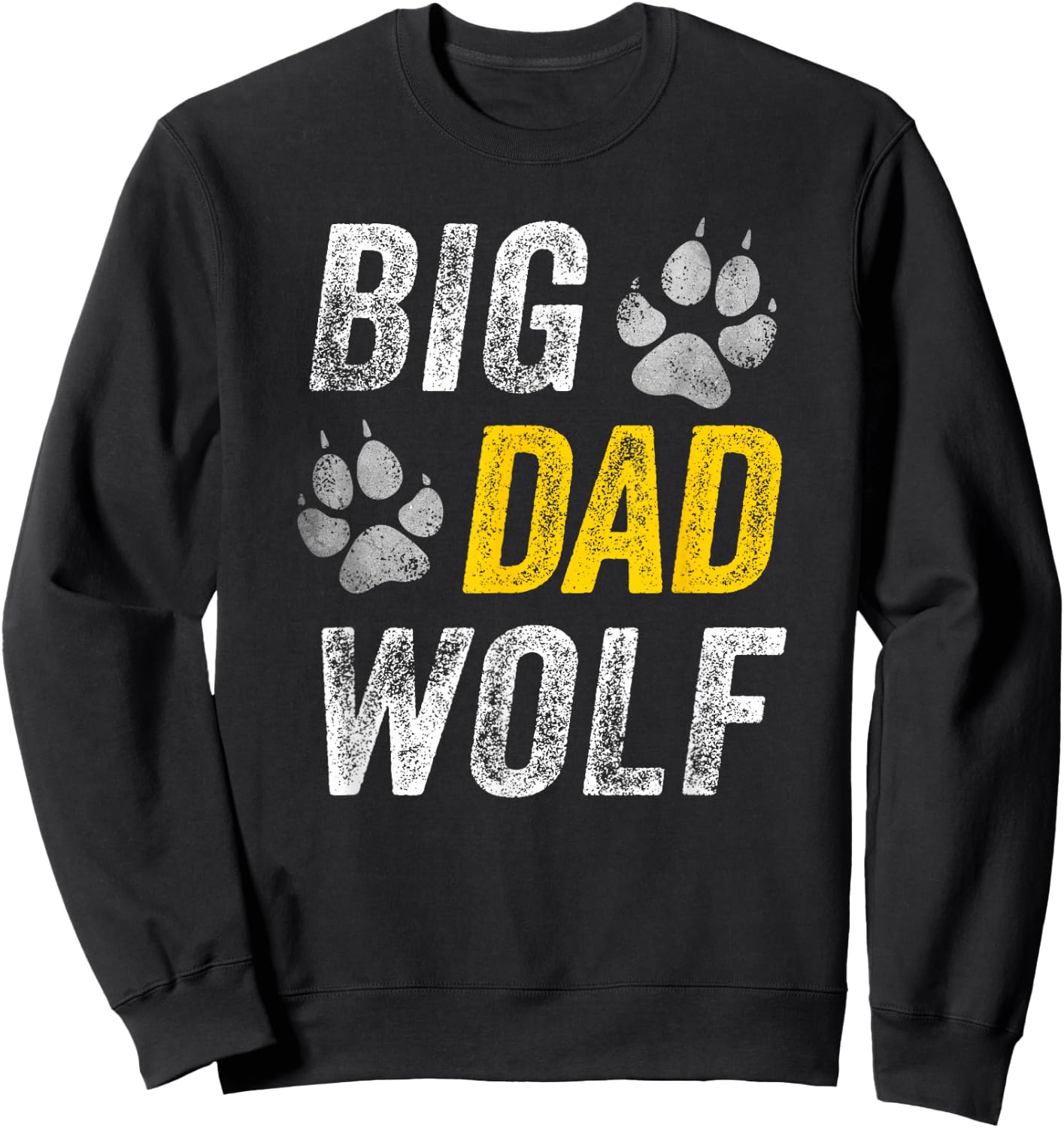 Halloween Shirt Dad Men Funny Lazy Costume Big Dad Wolf Sweatshirt - Sweatshirt | Black