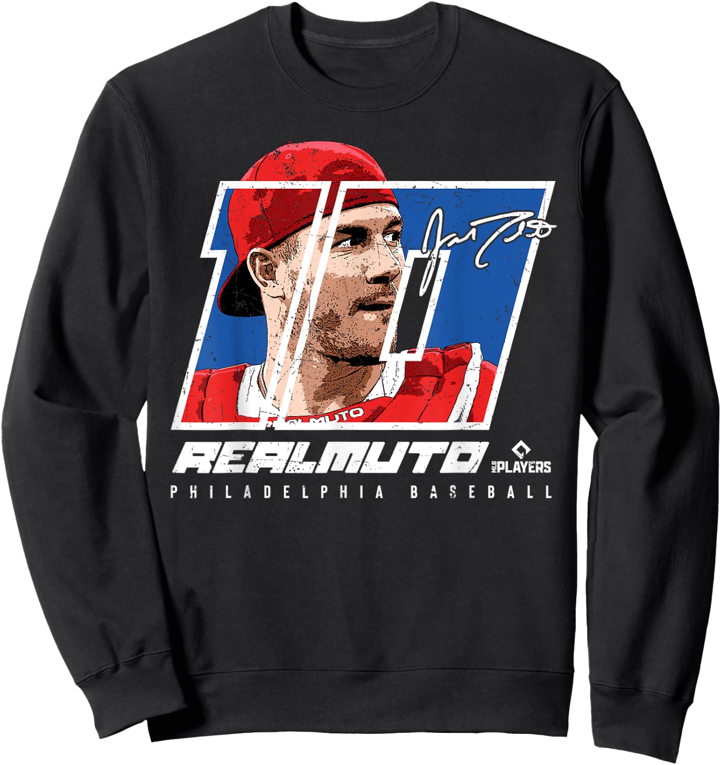 JT Realmuto Silhouette Philadelphia MLBPA Sweatshirt - Sweatshirt | Black