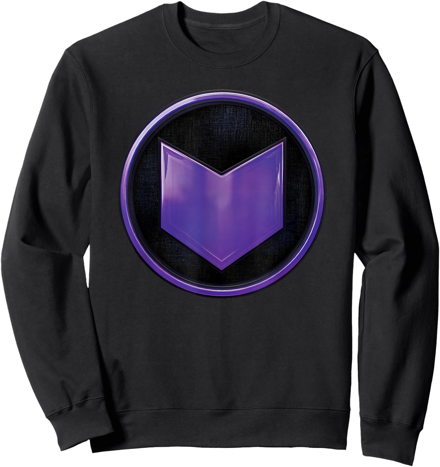 Marvel Hawkeye Purple Arrow Logo Sweatshirt - Sweatshirt | Black