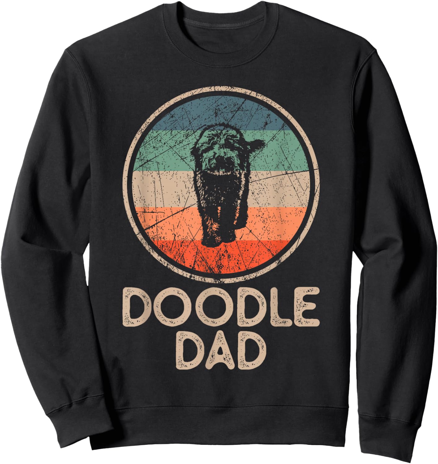 Doodle Dog - Vintage Doodle Dad Small Sweatshirt - Sweatshirt | Black