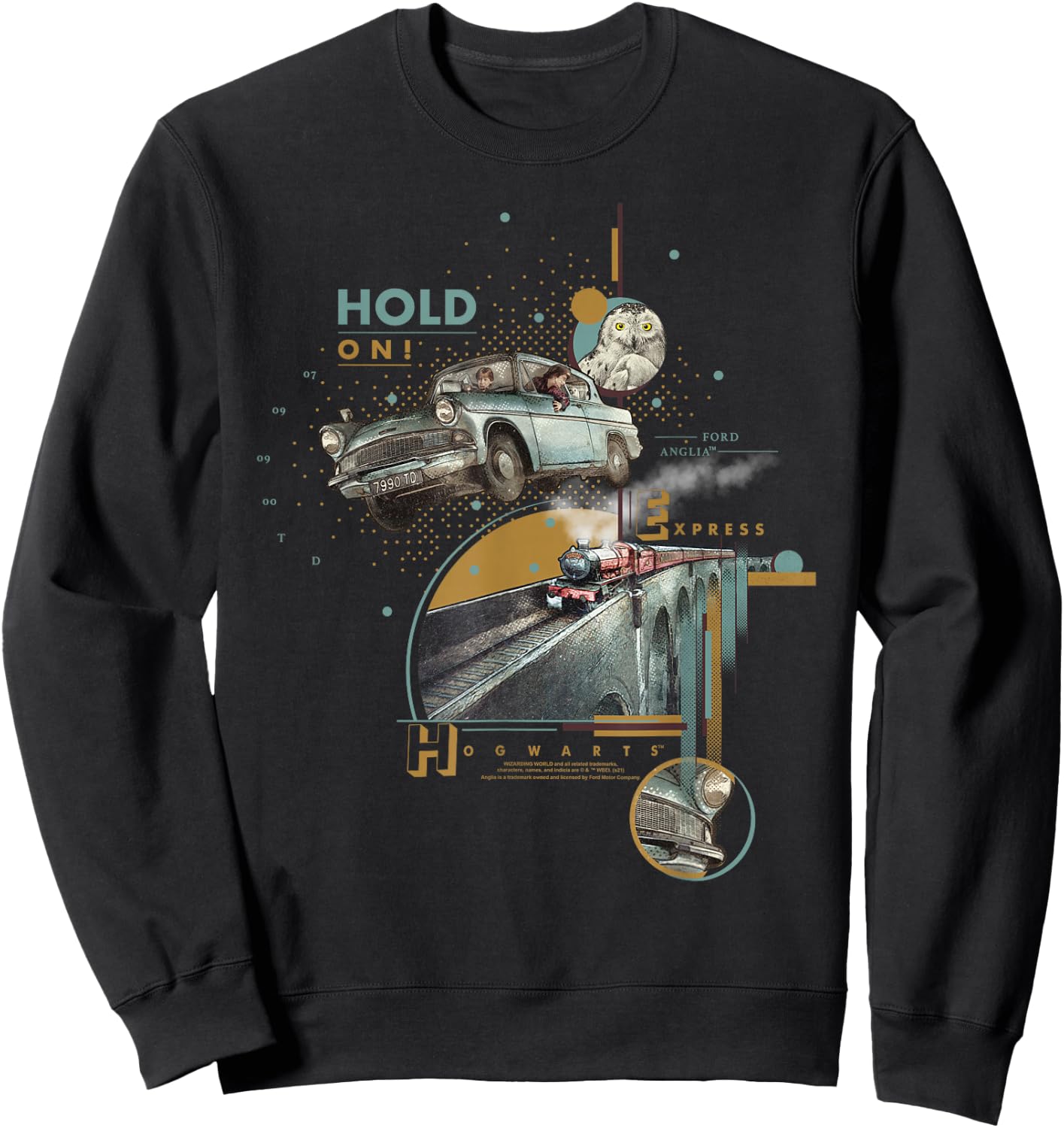 Harry Potter Weasley's Flying Ford Anglia Sweatshirt - Sweatshirt | Black
