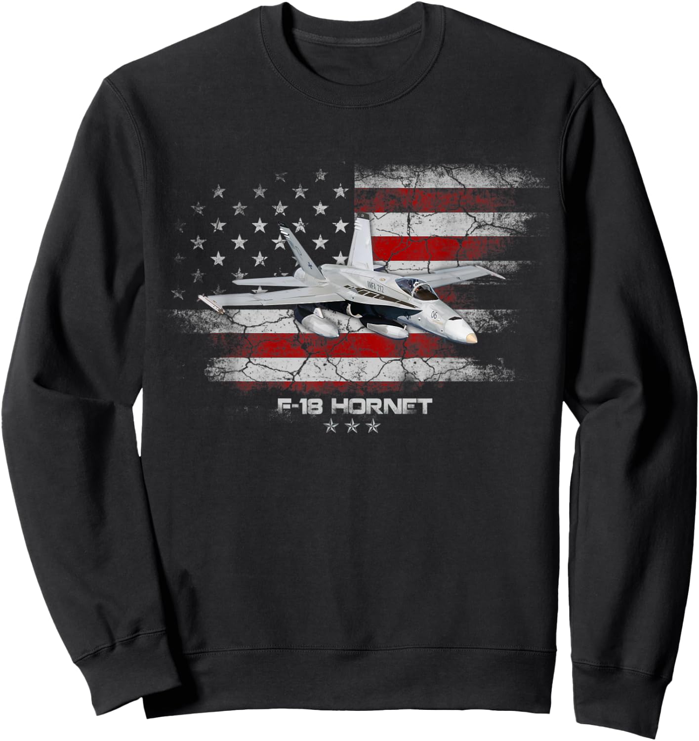 F/A-18 E/F Super Hornet Fighter Jet Aviation Pilot Veteran Sweatshirt - Sweatshirt | Black