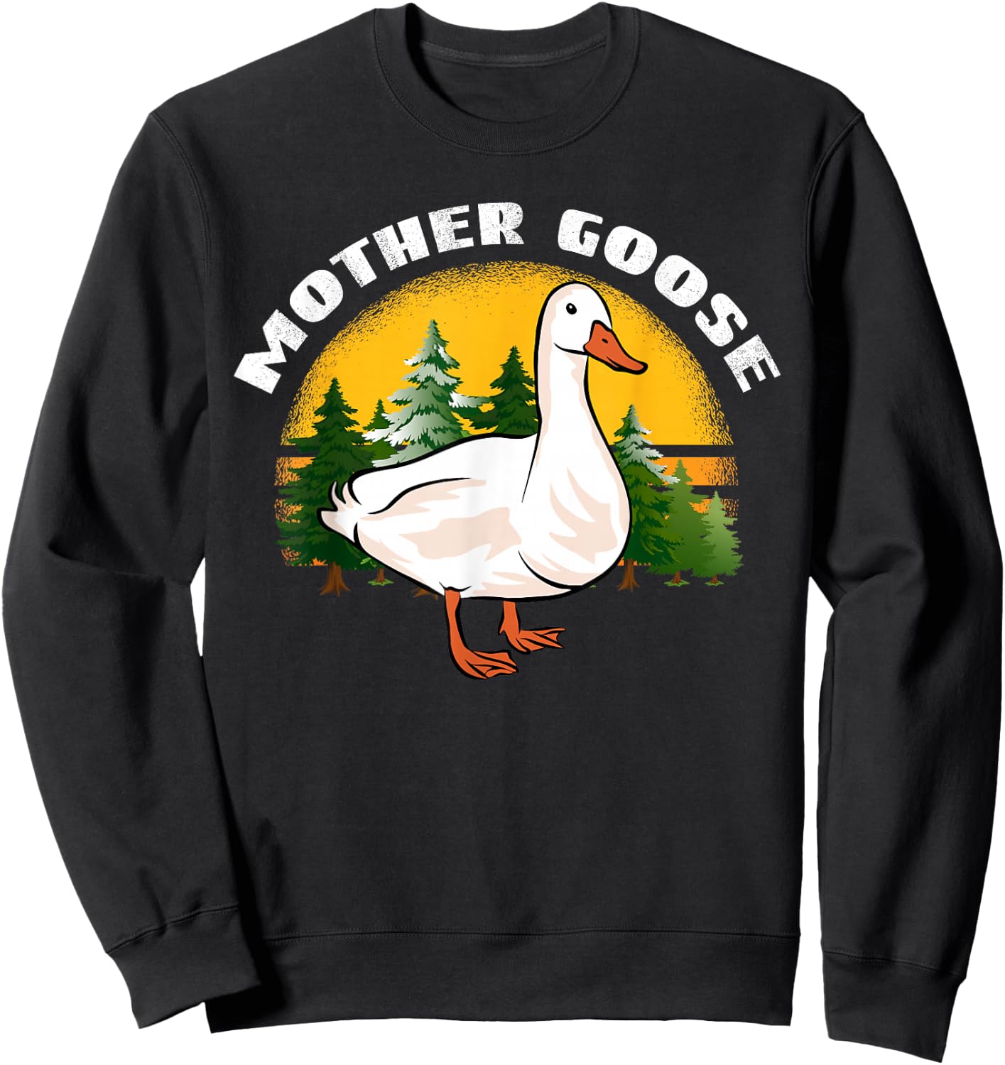 Goose Mother Duck Costume Animal Lover Sweatshirt - Sweatshirt | Black