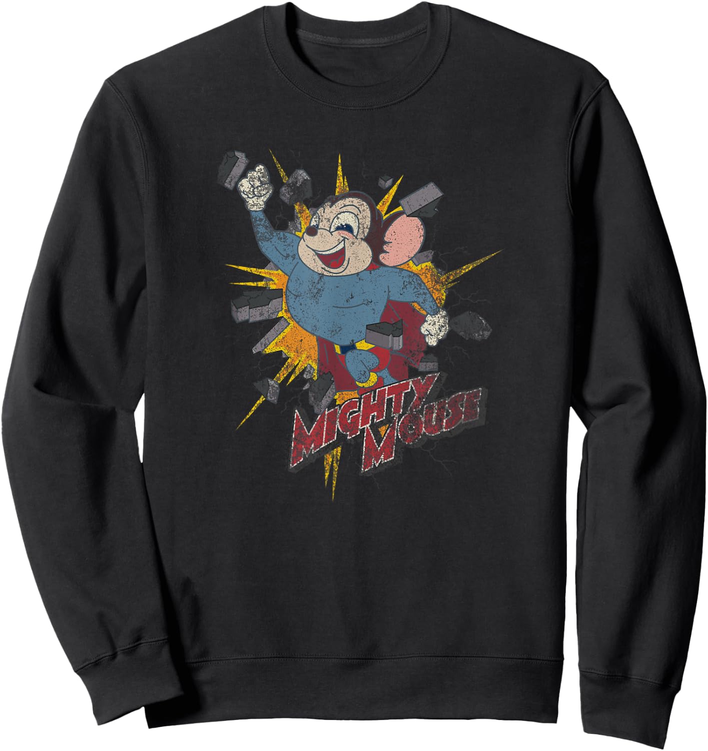 Mighty Mouse Break Through Sweatshirt - Sweatshirt | Black