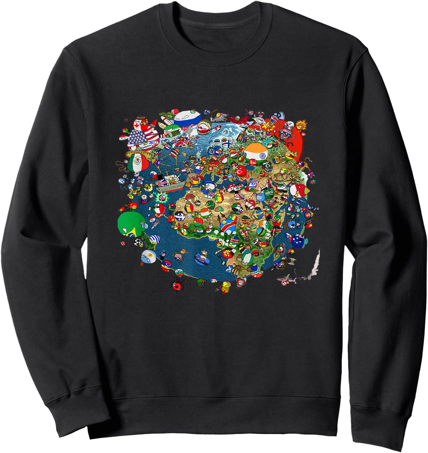 Polandball world Sweatshirt - Sweatshirt | Black