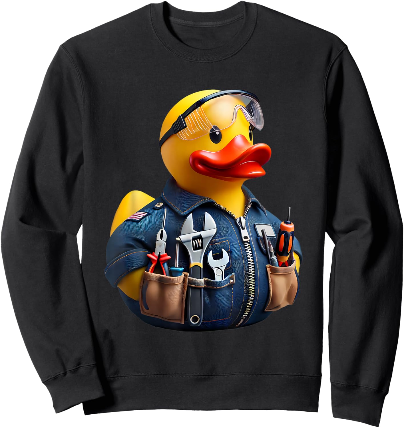 Electrician Rubber Duck Ducky Duckie Sweatshirt - Sweatshirt | Black