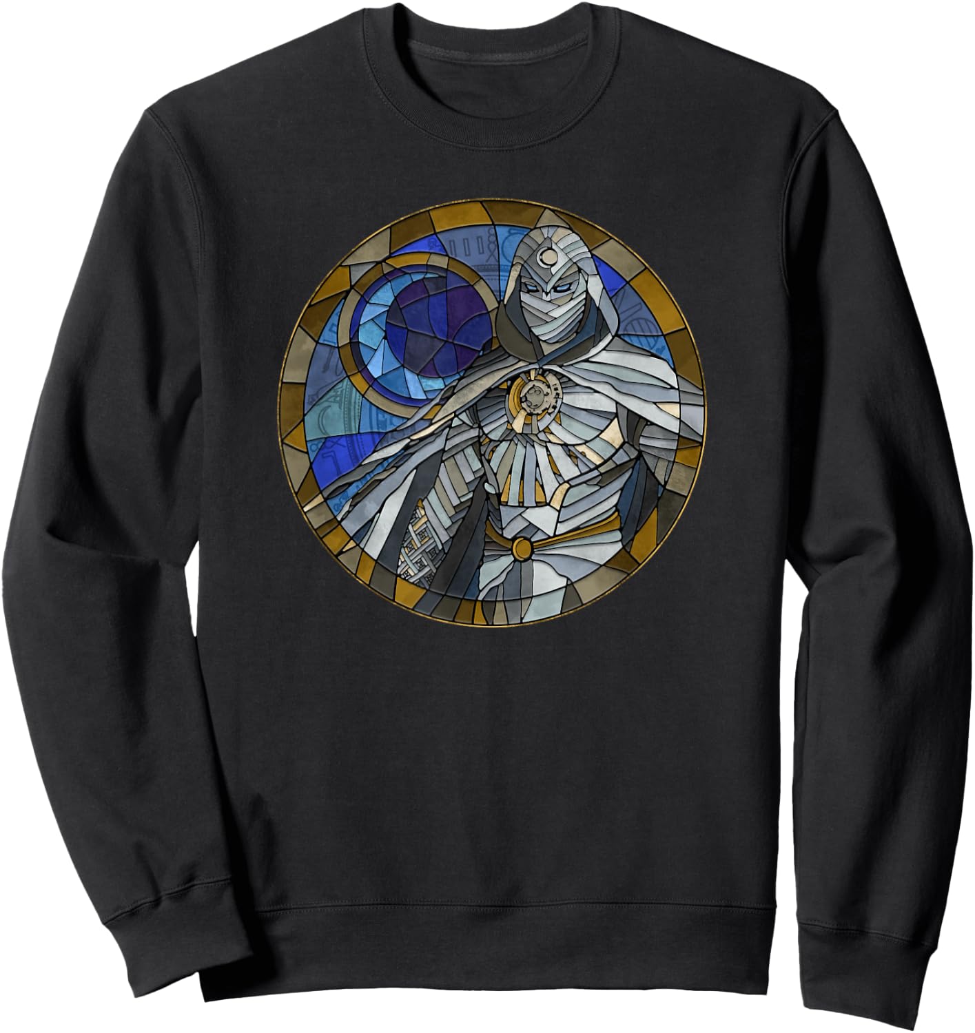 Marvel Moon Knight Stained Glass Poster Sweatshirt - Sweatshirt | Black