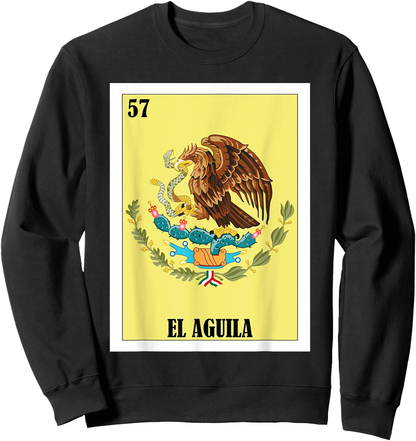 Funny Mexican Flag Design - El Aguila Sweatshirt - Sweatshirt | Black