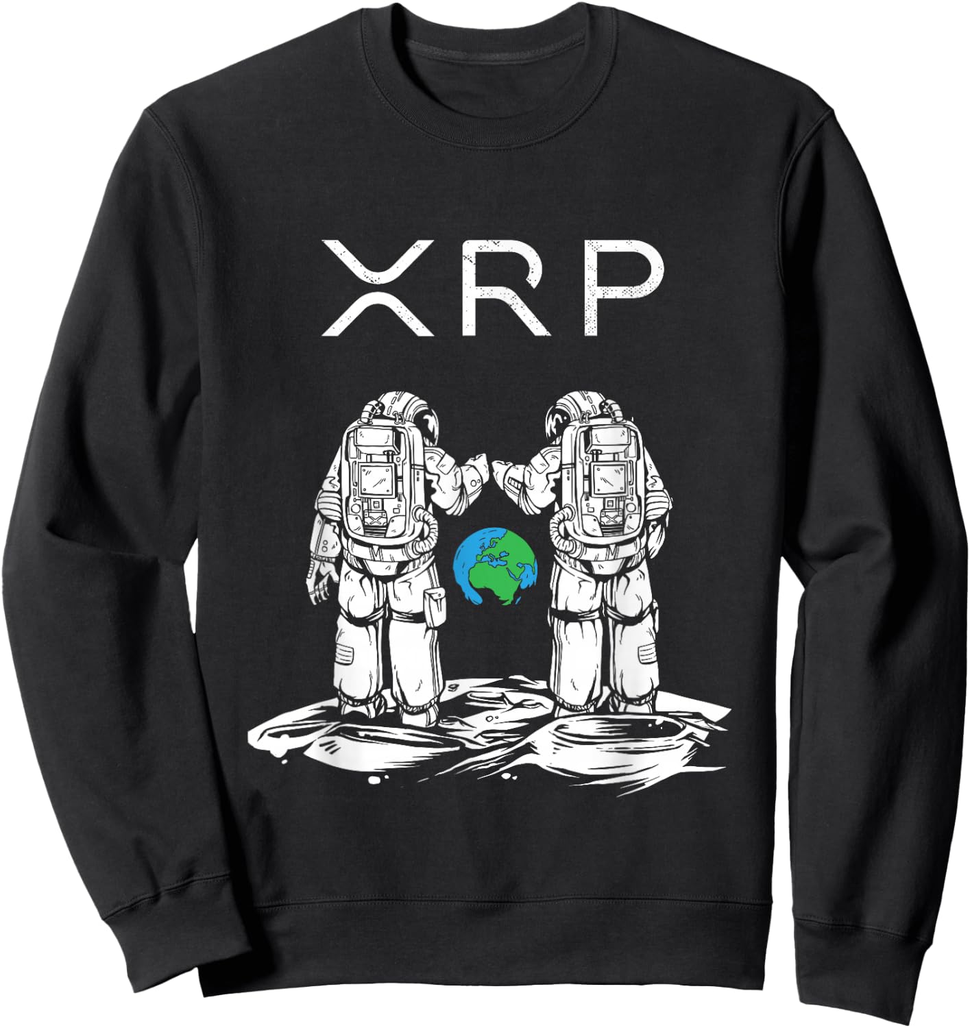 XRP Moon Merch Cryptocurrency Crypto Currency Merchandise Sweatshirt - Sweatshirt | Black