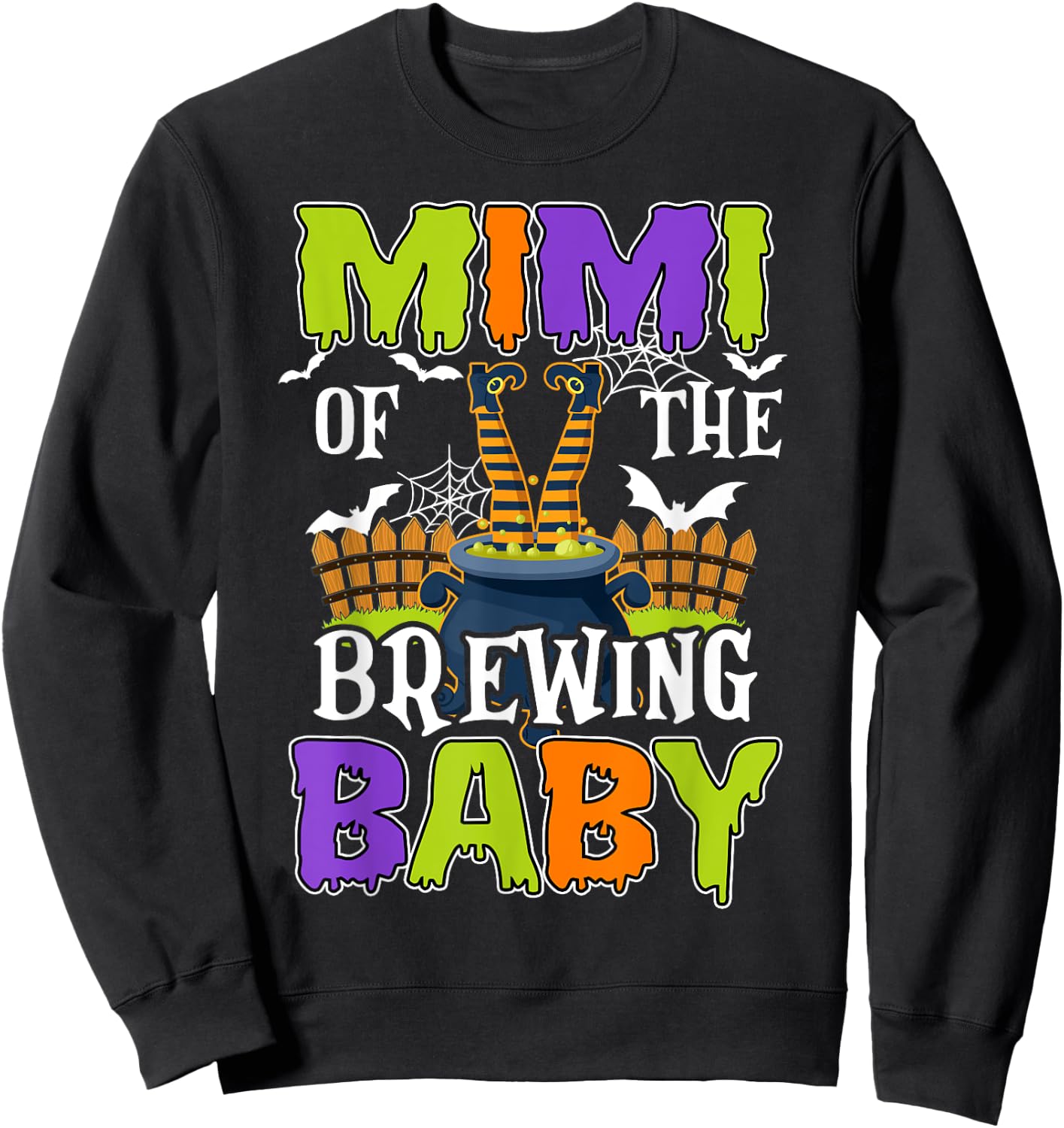Mimi Of The Brewing Baby Halloween Witch Baby Funny Sweatshirt - Sweatshirt | Black