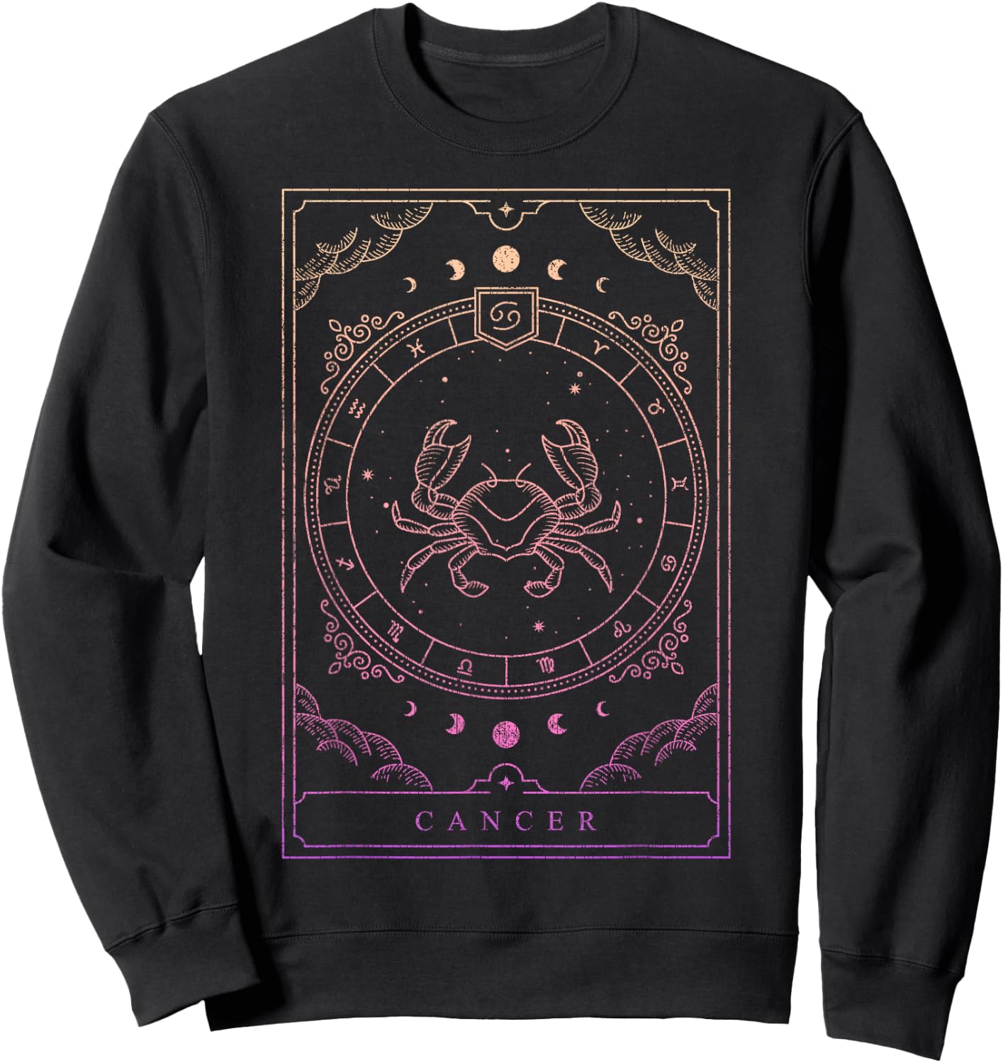 Cancer Birthday Accessory Women Zodiac Sign Cancer Sweatshirt - Sweatshirt | Black