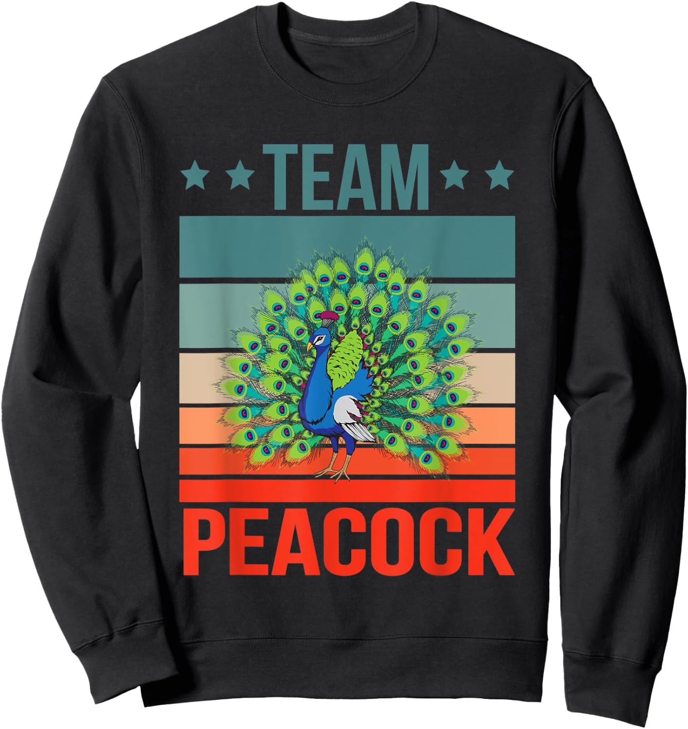 Team Peacock Quote Birdwatching Birding Bird Peacock Sweatshirt - Sweatshirt | Black