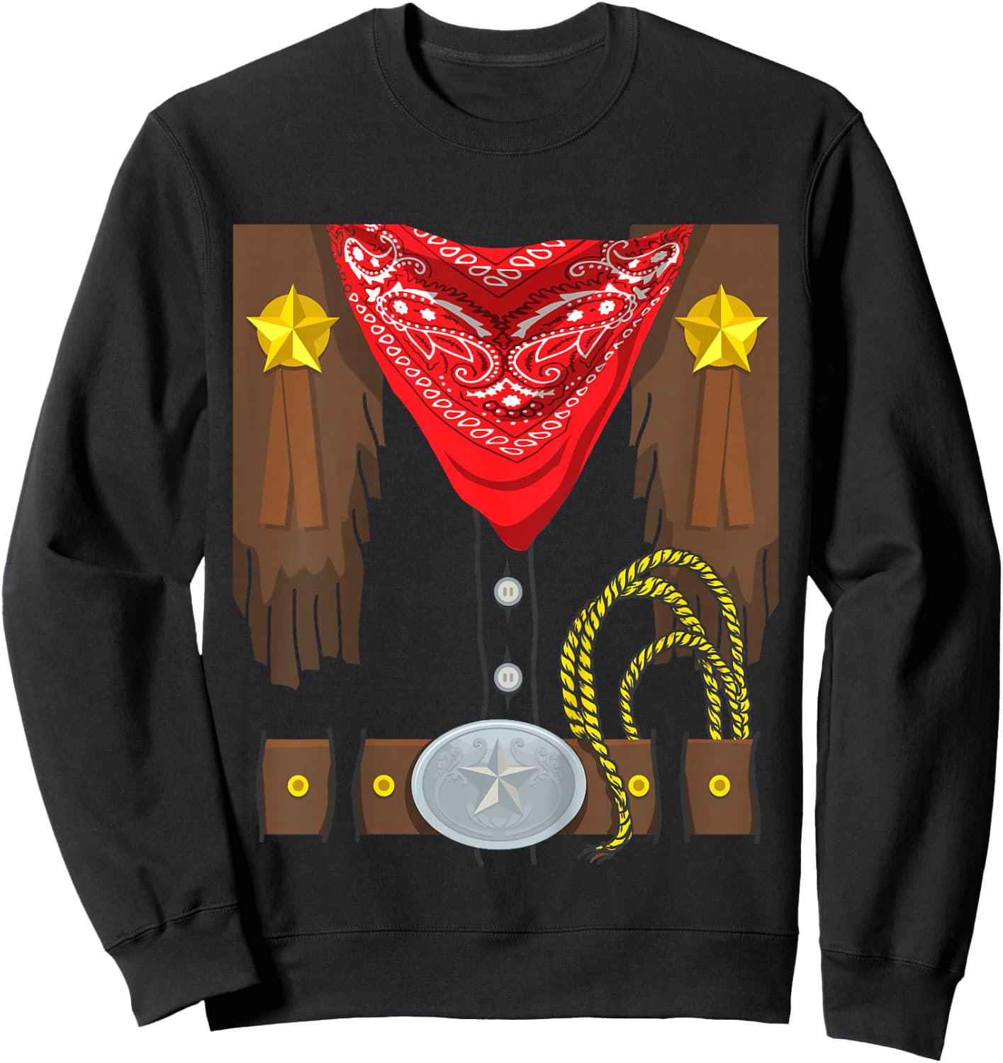 Kids Rodeo Outfit Halloween Costume Kids Cowboy Sweatshirt - Sweatshirt | Black