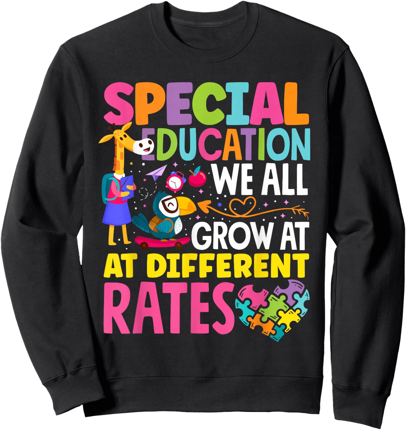Paraeducator Paraprofessional SPED Teacher Special Education Sweatshirt - Sweatshirt | Black